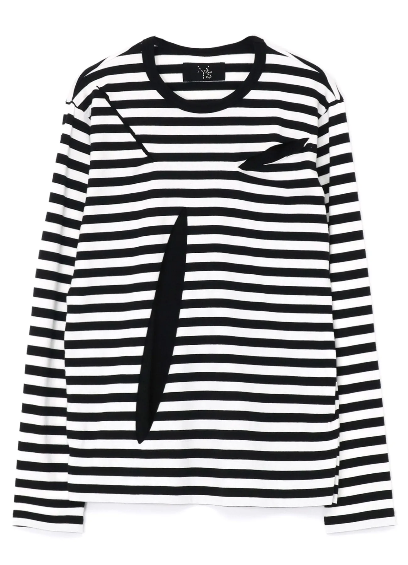 STRIPED COTTON LONG SLEEVE T-SHIRT sold by Yohji Yamamoto product image thumbnail 2
