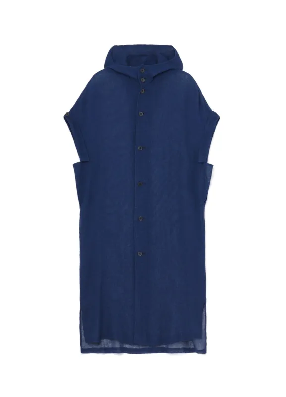 LENO CLOTH HOODED DRESS sold by Yohji Yamamoto