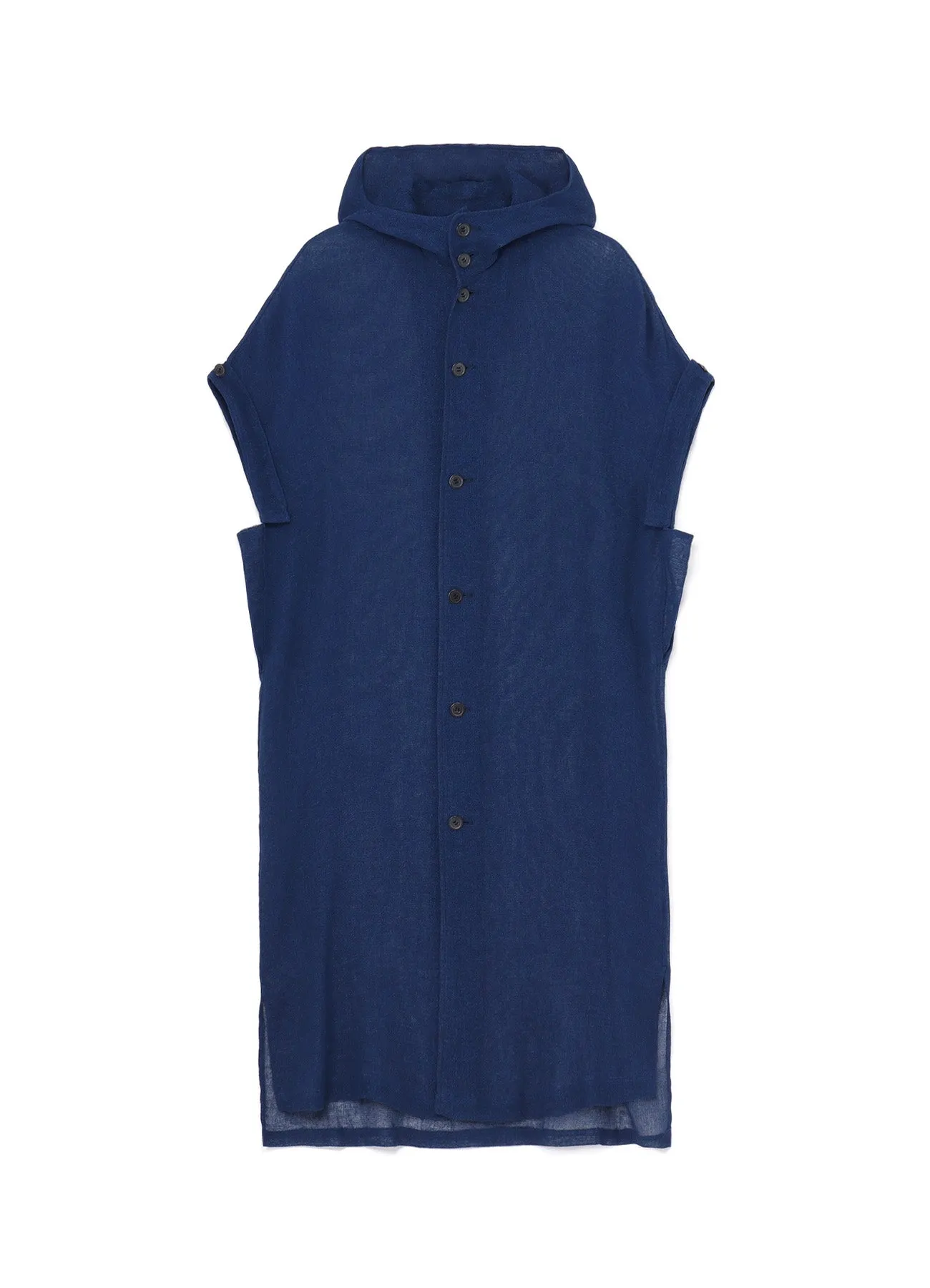LENO CLOTH HOODED DRESS sold by Yohji Yamamoto