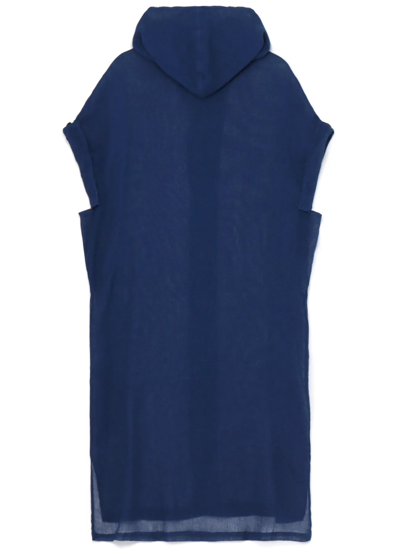 LENO CLOTH HOODED DRESS sold by Yohji Yamamoto product image thumbnail 3