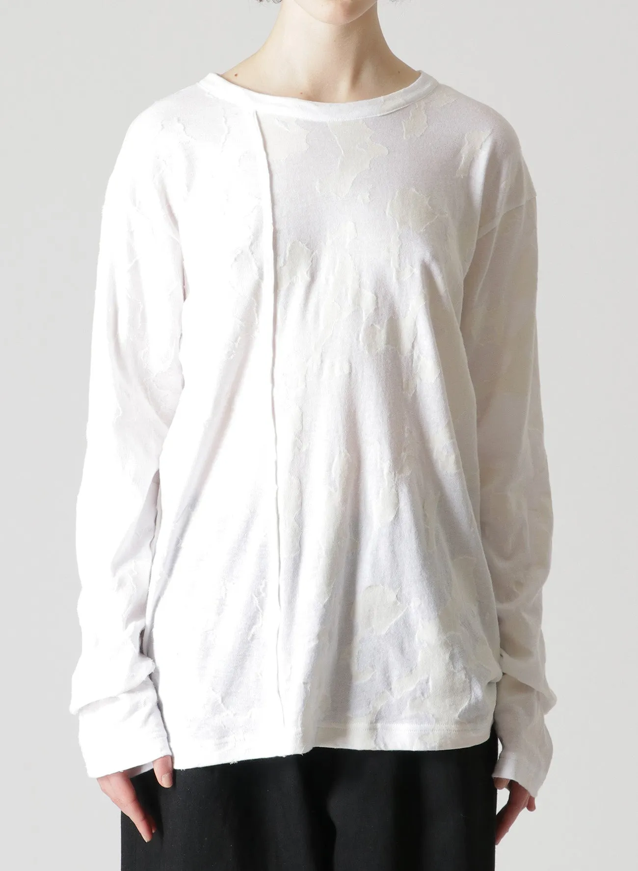 RIGHT VERTICAL SEAM LONG SLEEVE T-SHIRT sold by Yohji Yamamoto product image thumbnail 4