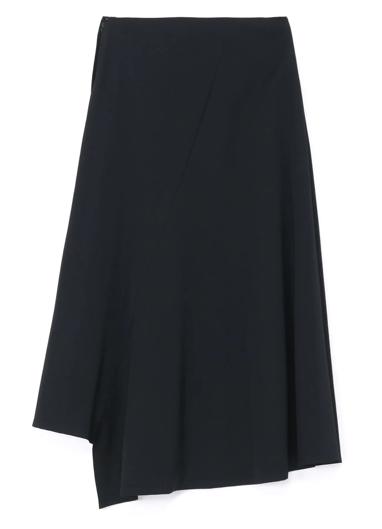 WOOL GABARDINE ASYMMETRIC SKIRT sold by Yohji Yamamoto product image thumbnail 3