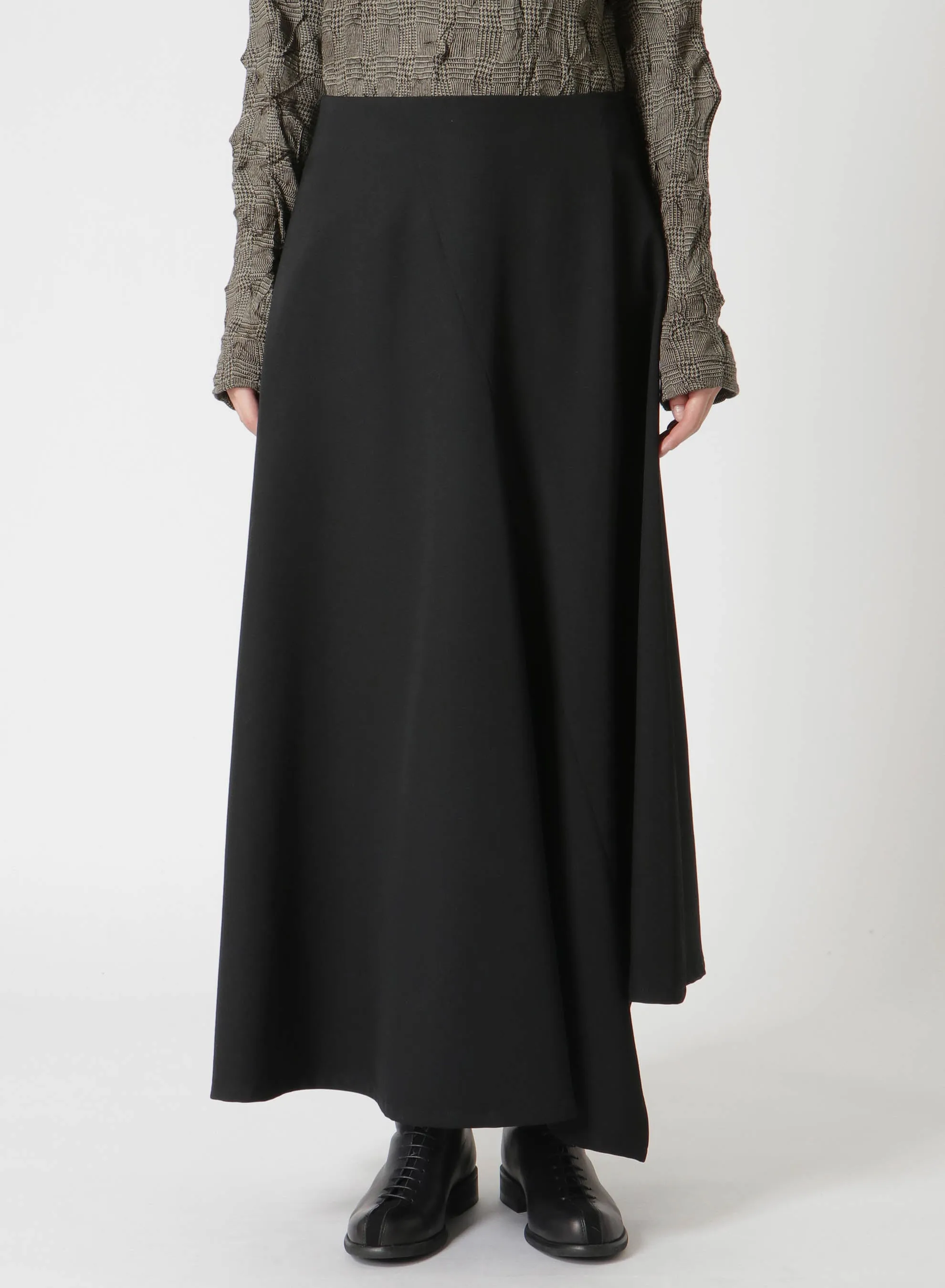 WOOL GABARDINE ASYMMETRIC SKIRT sold by Yohji Yamamoto product image thumbnail 4
