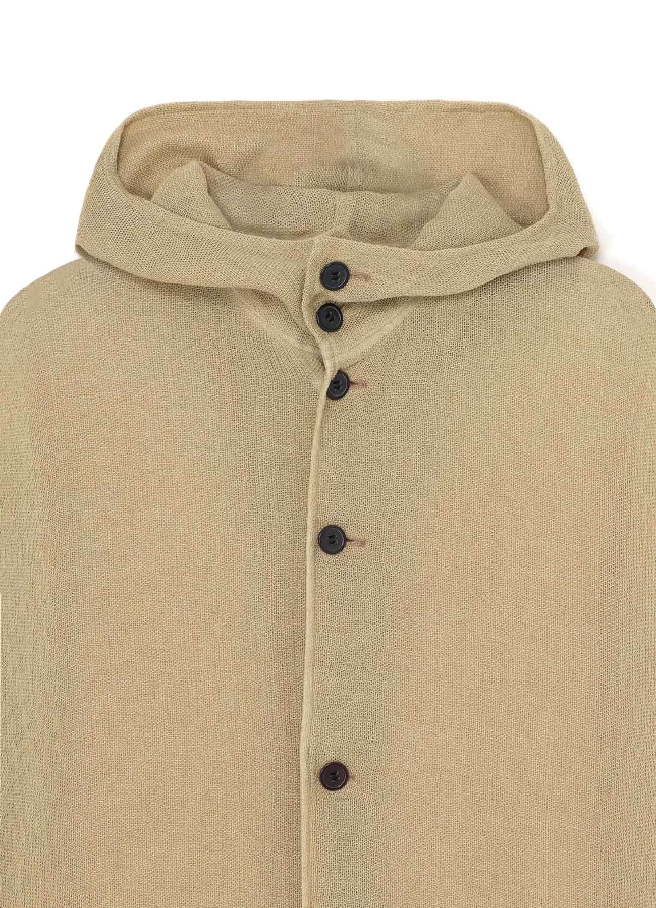 LENO CLOTH HOODED DRESS sold by Yohji Yamamoto product image thumbnail 4