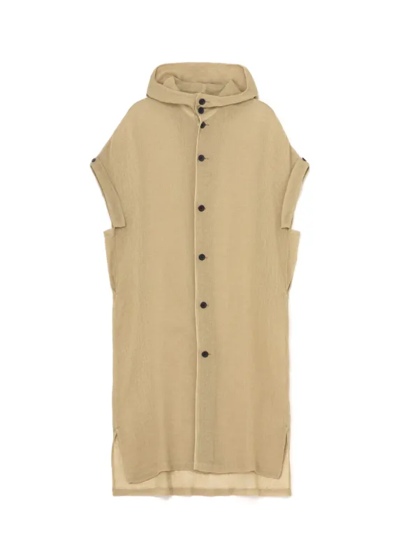 LENO CLOTH HOODED DRESS sold by Yohji Yamamoto