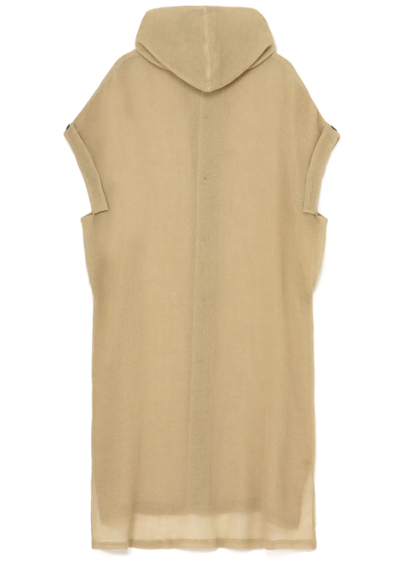 LENO CLOTH HOODED DRESS sold by Yohji Yamamoto product image thumbnail 3