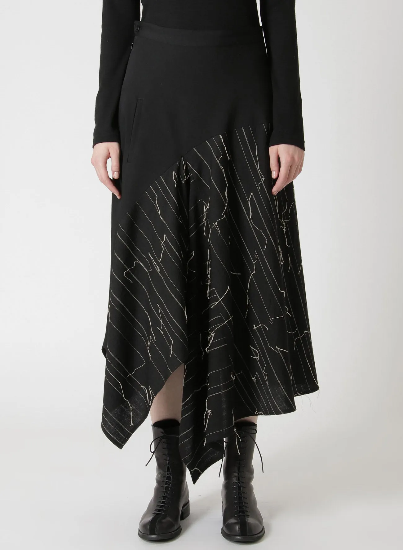 WOOL ASYMMETRIC FLARED SKIRT sold by Yohji Yamamoto product image thumbnail 4