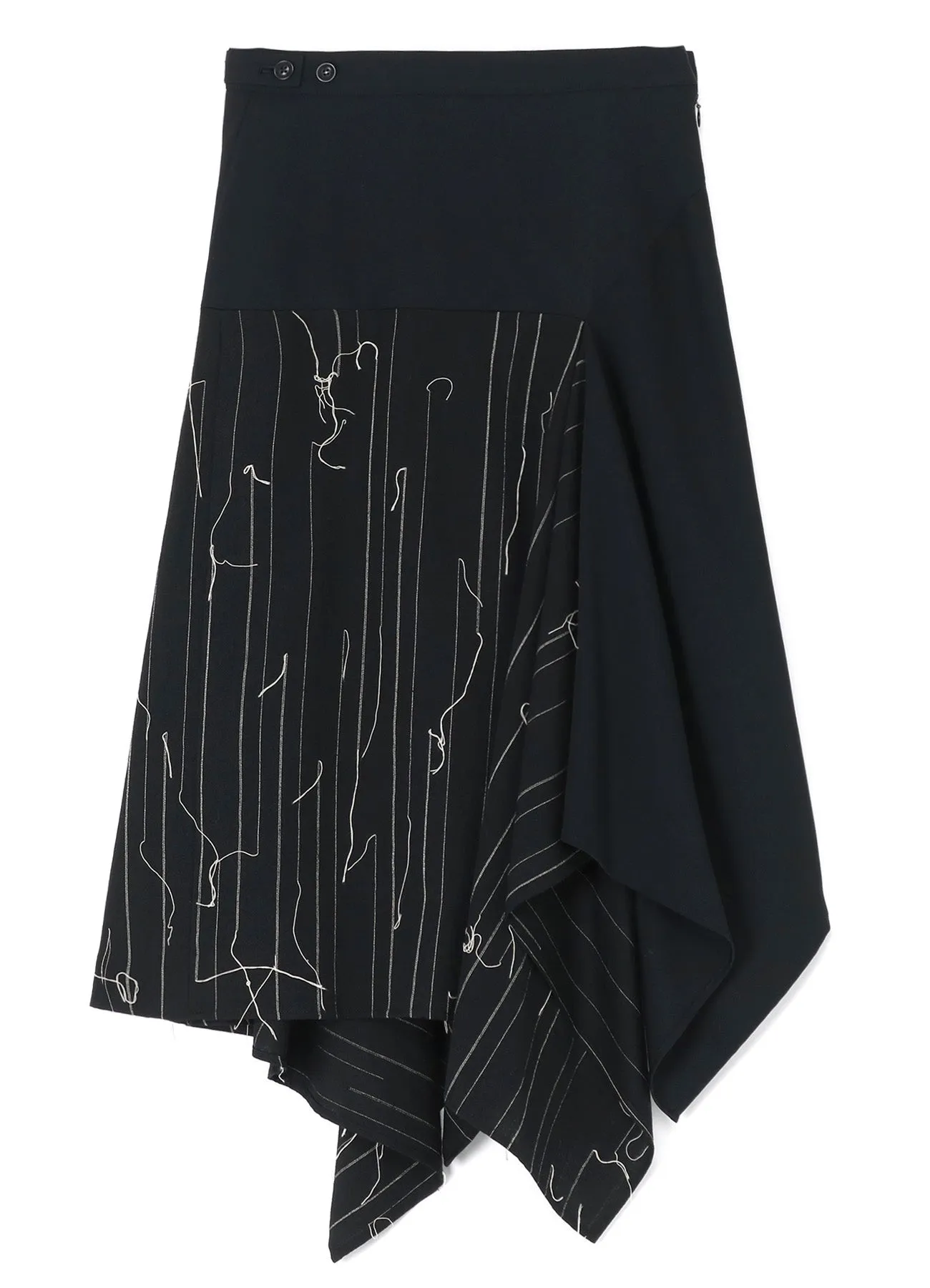 WOOL ASYMMETRIC FLARED SKIRT sold by Yohji Yamamoto product image thumbnail 3