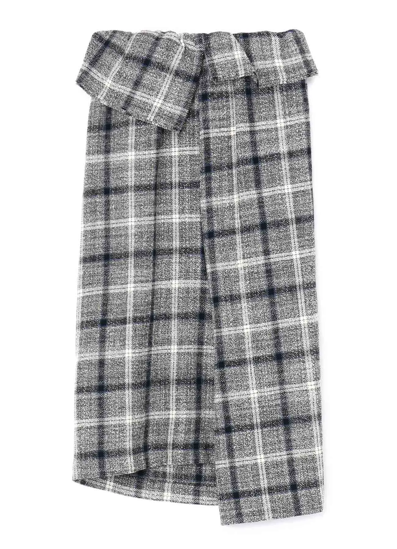 WOOL/ACRYLIC ASYMMETRIC TUBE SKIRT sold by Yohji Yamamoto product image thumbnail 2