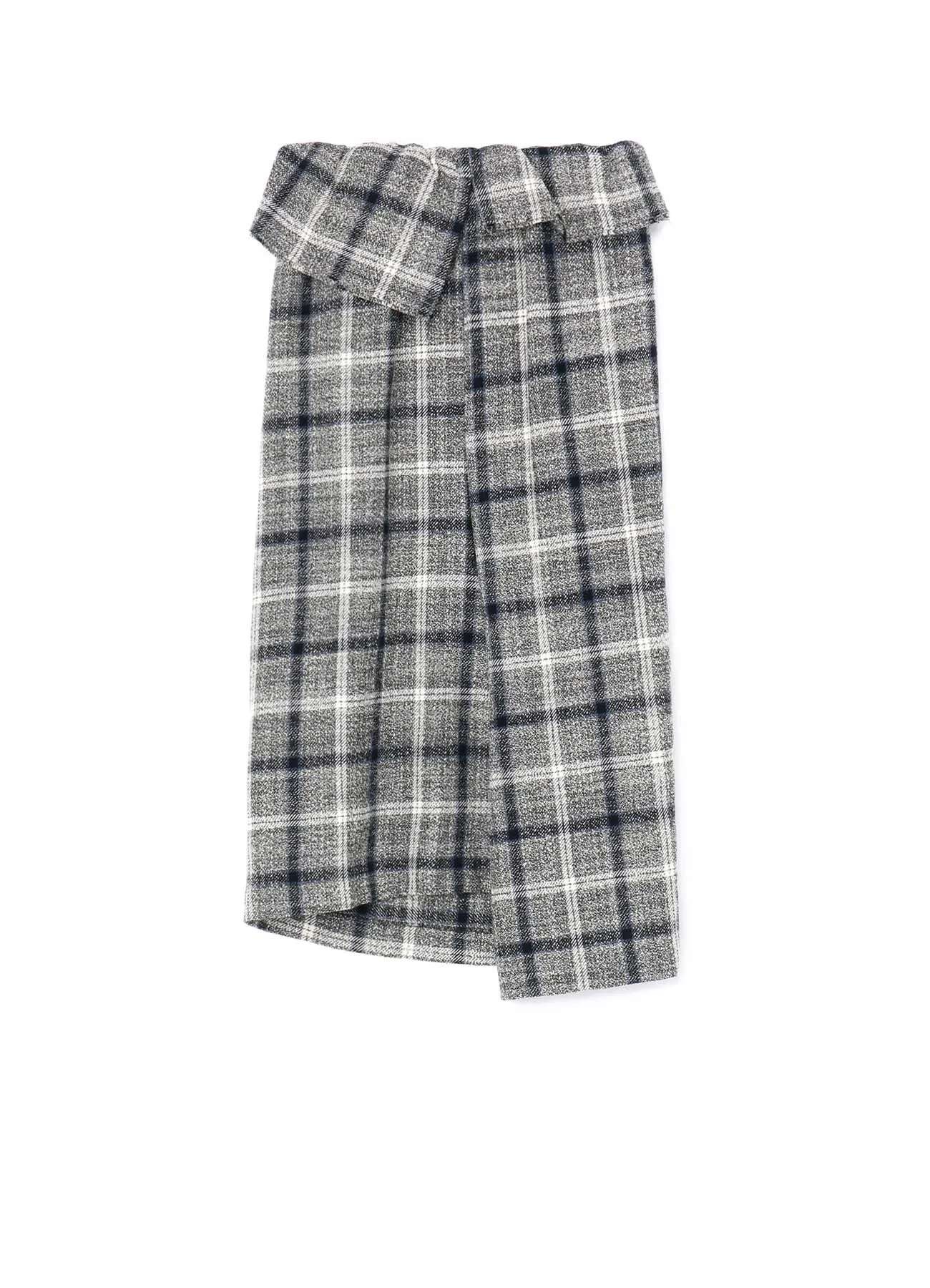 WOOL/ACRYLIC ASYMMETRIC TUBE SKIRT sold by Yohji Yamamoto