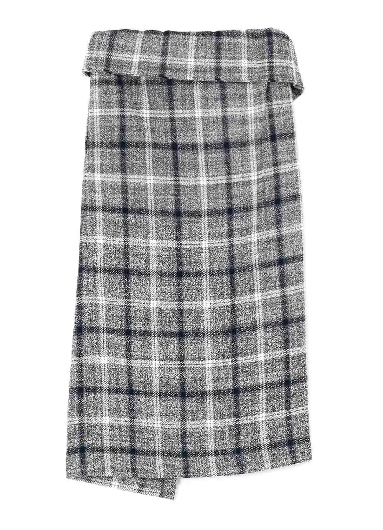 WOOL/ACRYLIC ASYMMETRIC TUBE SKIRT sold by Yohji Yamamoto product image thumbnail 3