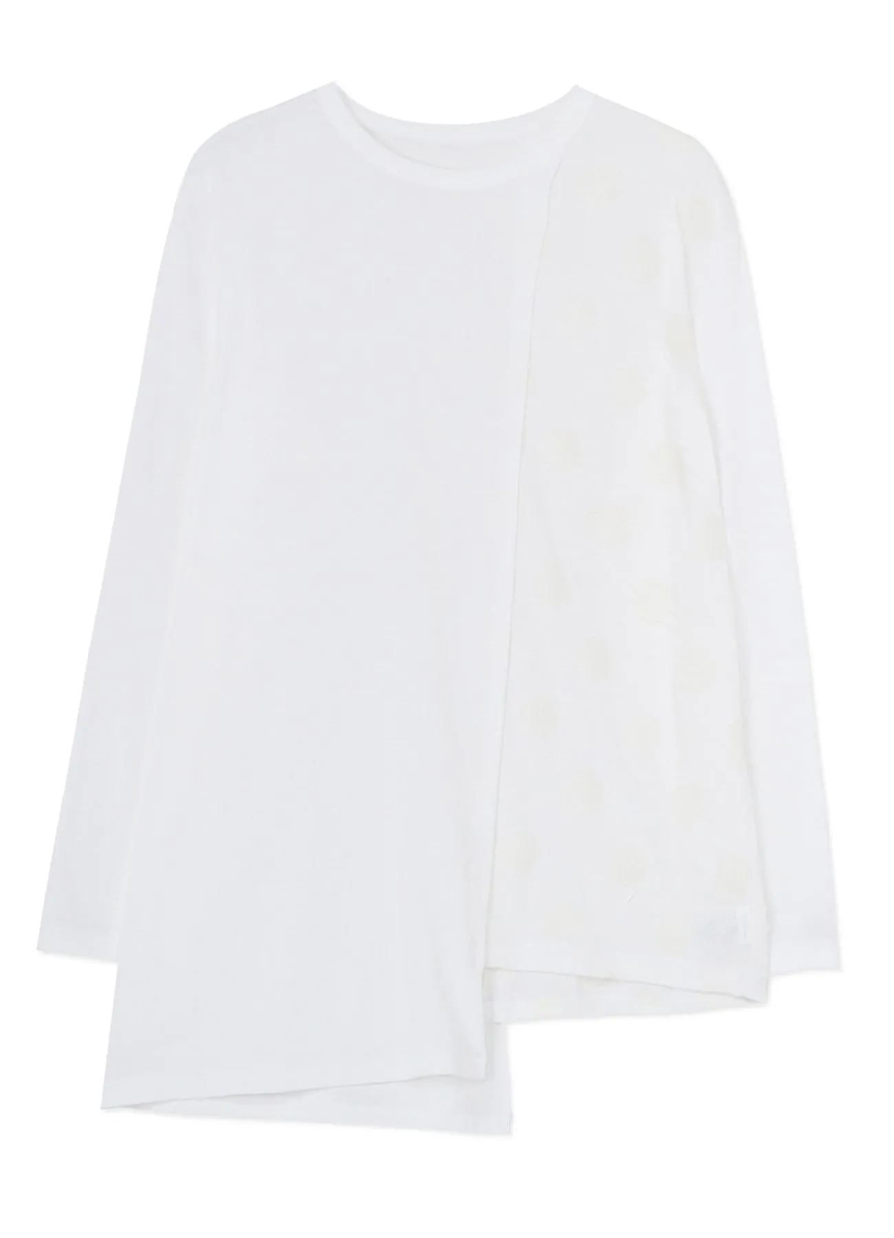 COTTON JERSEY LONG SLEEVE PANEL T-SHIRT sold by Yohji Yamamoto product image thumbnail 2