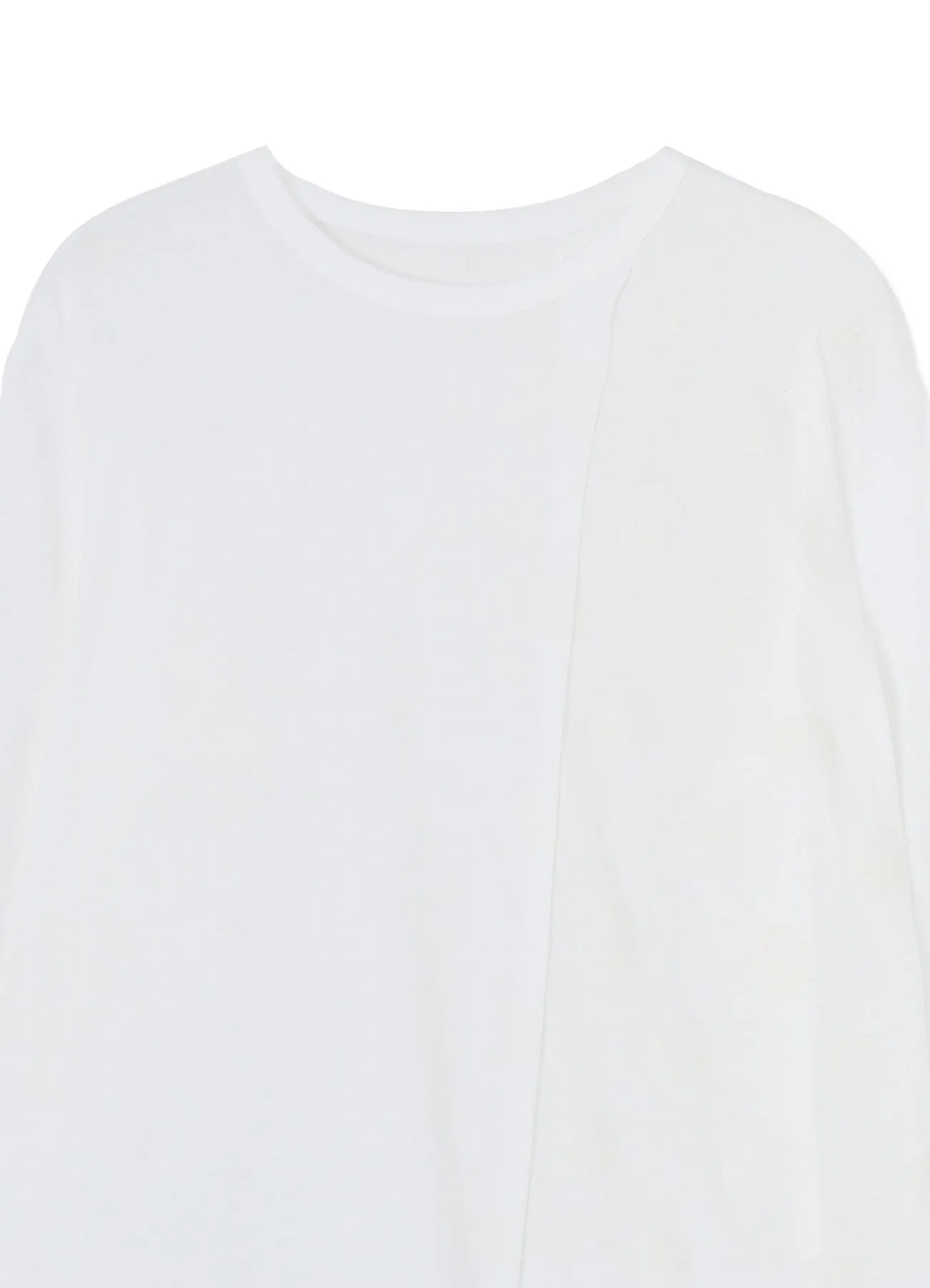 COTTON JERSEY LONG SLEEVE PANEL T-SHIRT sold by Yohji Yamamoto product image thumbnail 4
