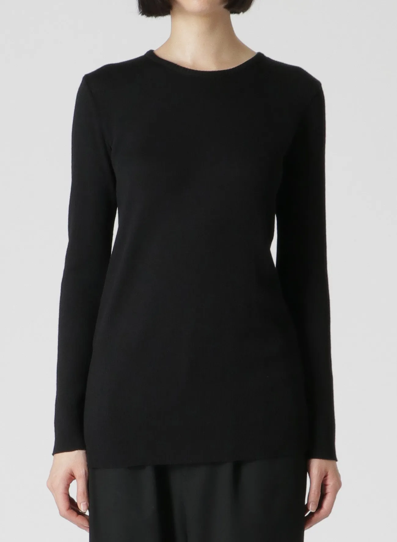 ROUND NECK LONG SLEEVE T-SHIRT sold by Yohji Yamamoto product image thumbnail 4