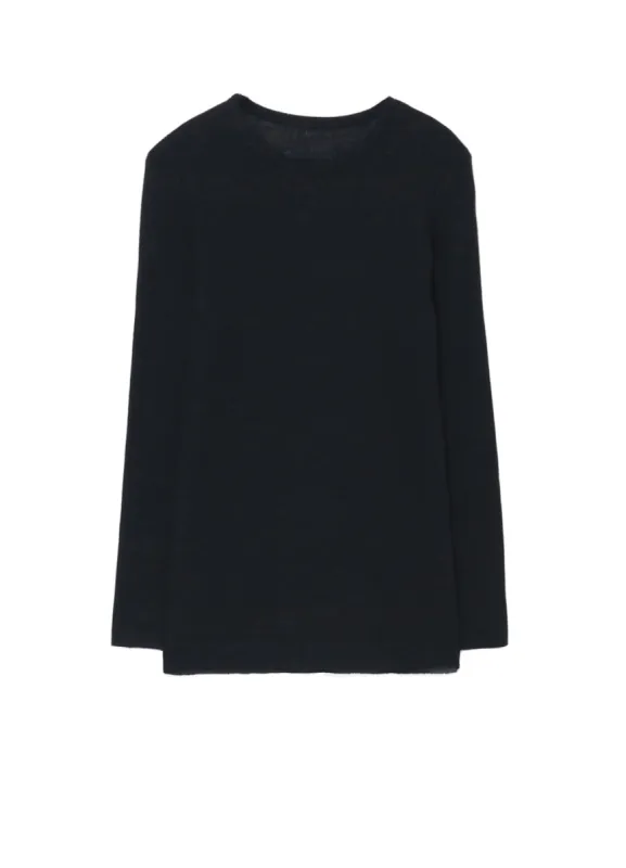 ROUND NECK LONG SLEEVE T-SHIRT sold by Yohji Yamamoto