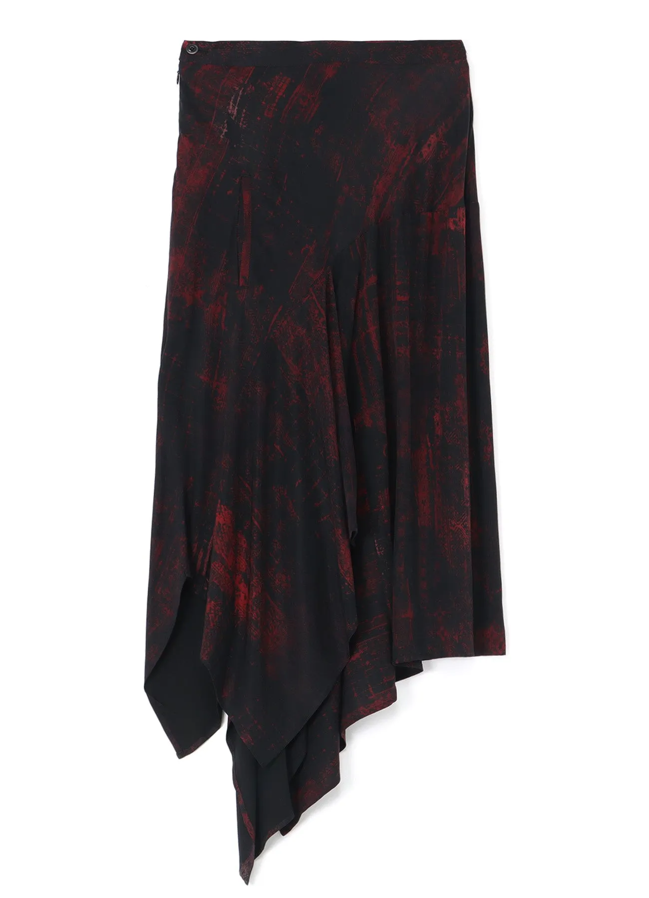 CUPRO/RAYON TWILL ASYMMETRIC FLARED SKIRT sold by Yohji Yamamoto product image thumbnail 2
