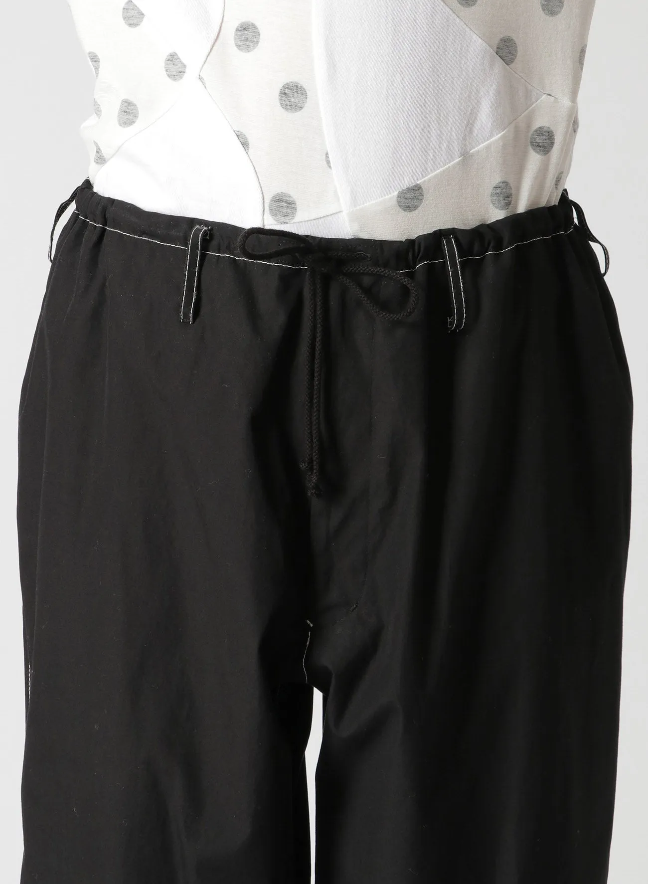COTTON BROADCLOTH DRAWSTRING PANTS sold by Yohji Yamamoto product image thumbnail 5