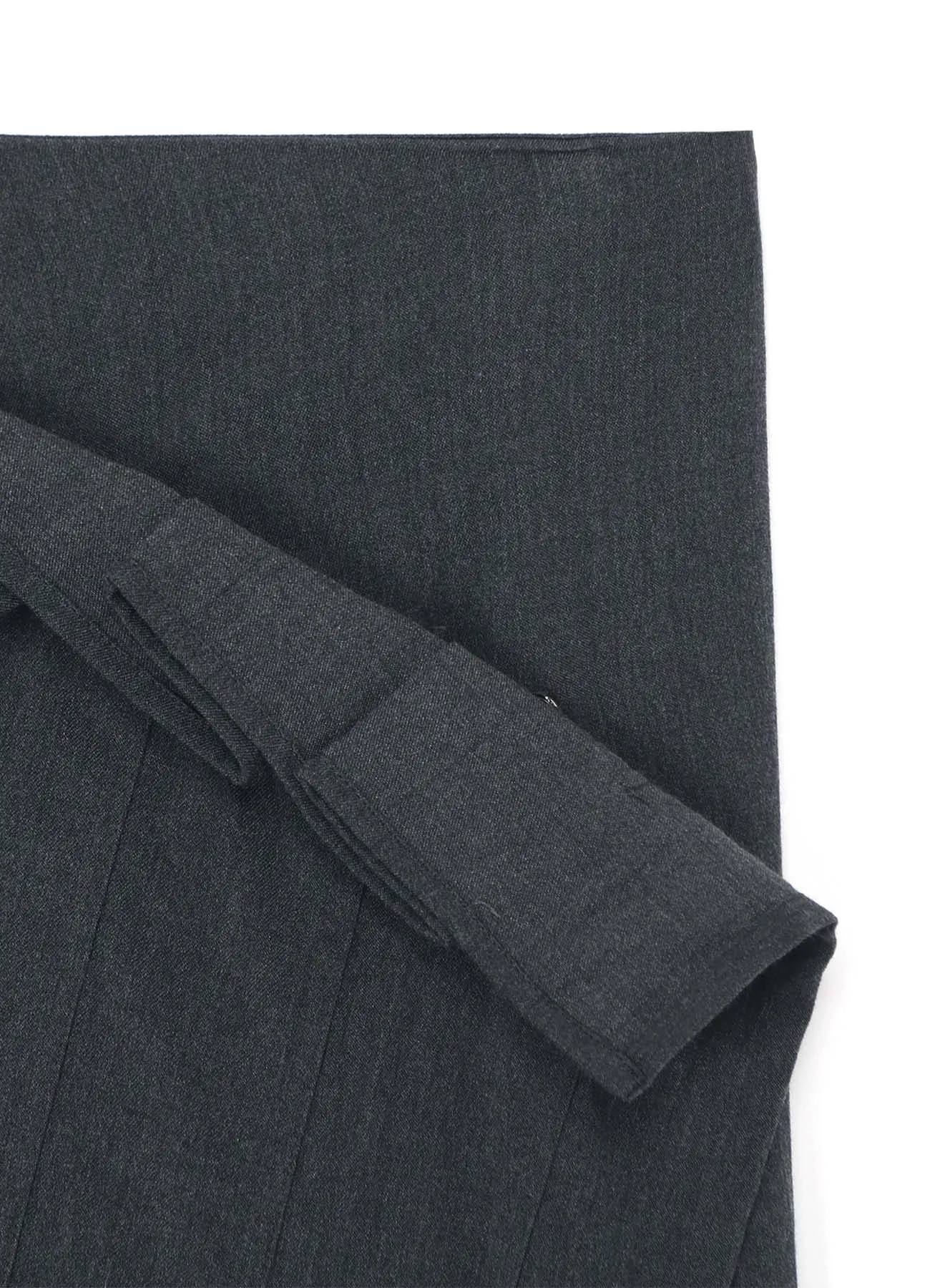 WRINKLED WOOL/RAYON TWILL PLEATED WRAP SKIRT sold by Yohji Yamamoto product image thumbnail 4