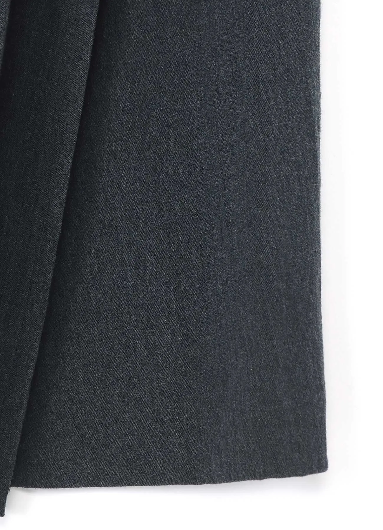 WRINKLED WOOL/RAYON TWILL PLEATED WRAP SKIRT sold by Yohji Yamamoto product image thumbnail 5