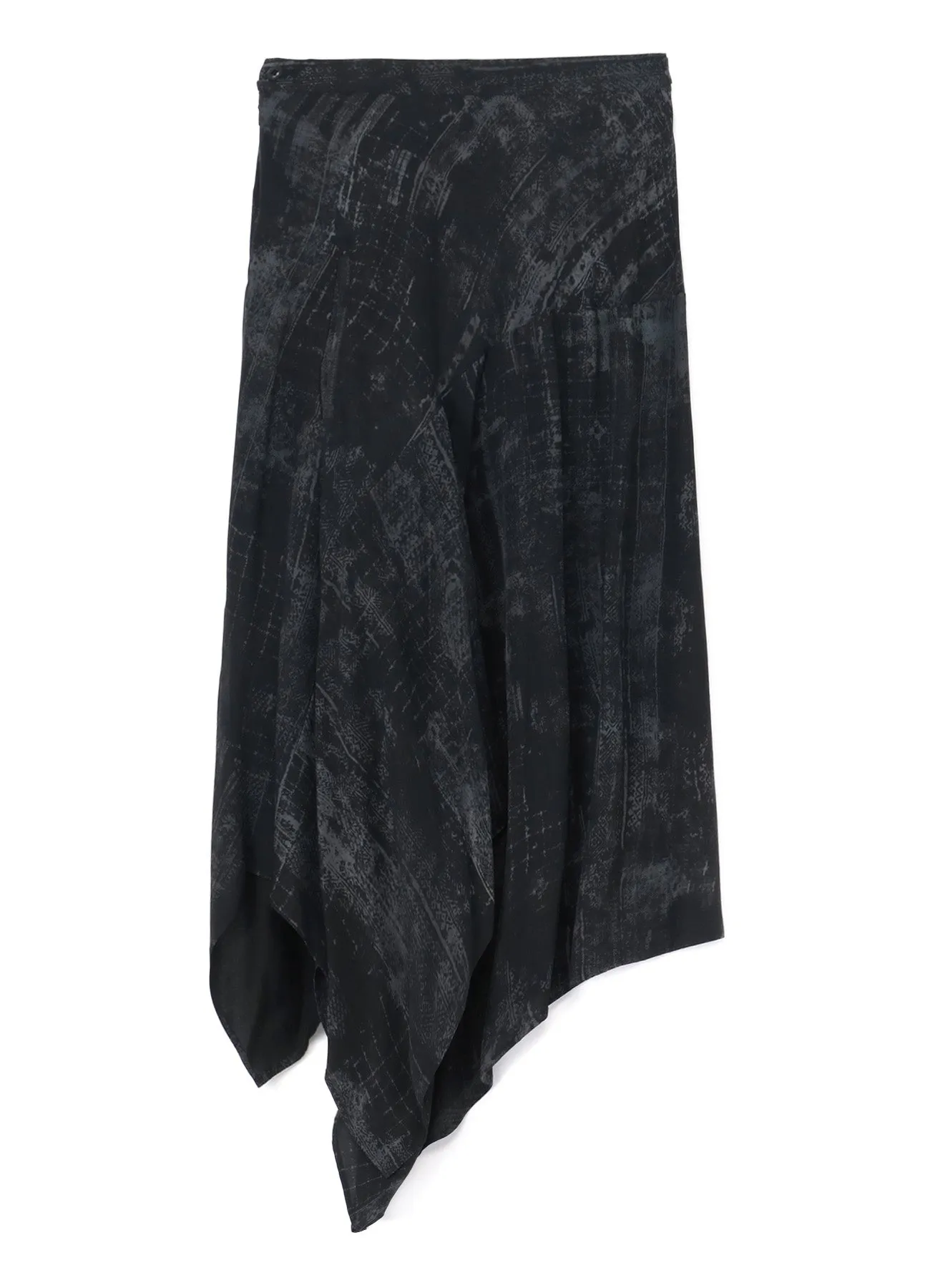 CUPRO/RAYON TWILL ASYMMETRIC FLARED SKIRT sold by Yohji Yamamoto product image thumbnail 2