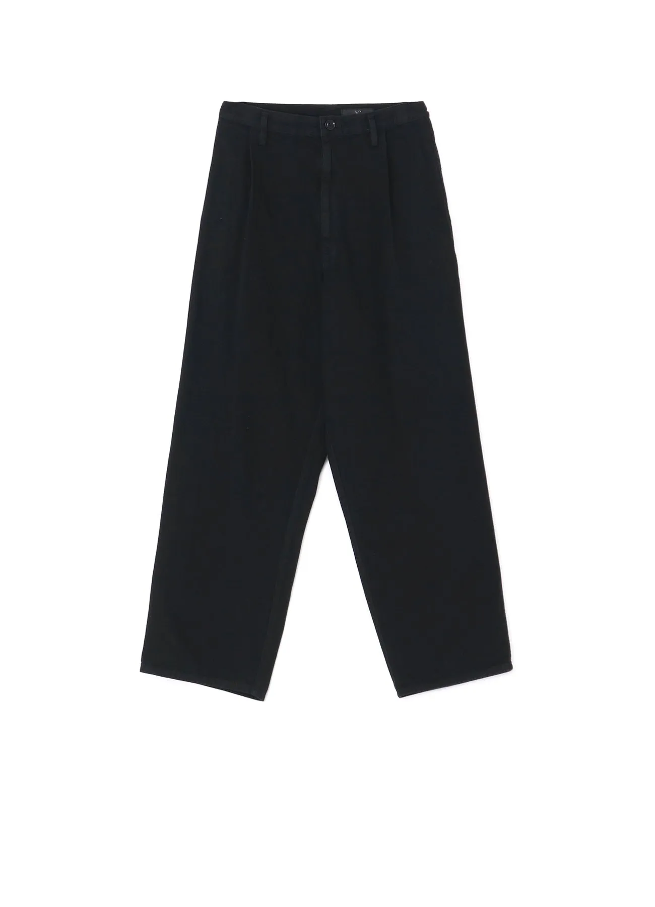 8oz BLACK DENIM SINGLE PLEATED PANTS sold by Yohji Yamamoto