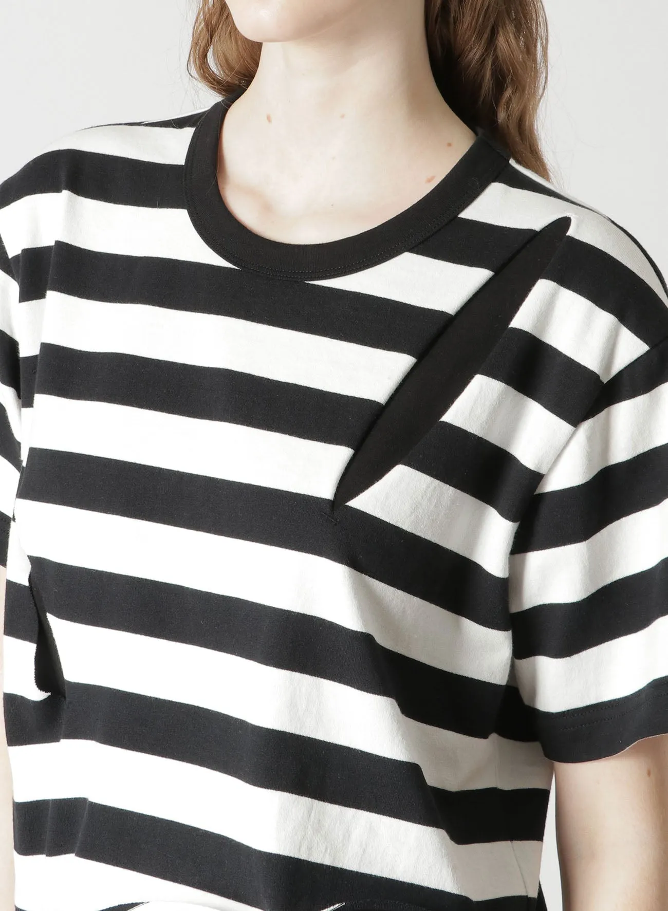 STRIPED COTTON T-SHIRT sold by Yohji Yamamoto product image thumbnail 5