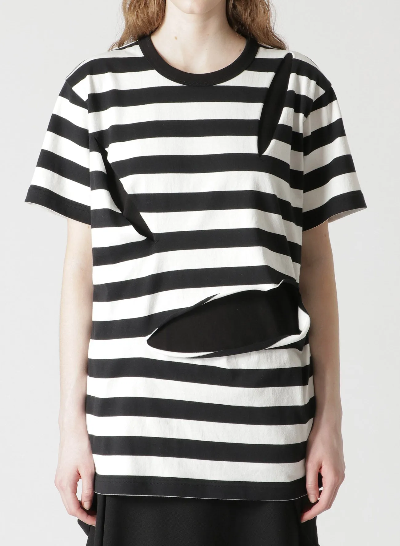 STRIPED COTTON T-SHIRT sold by Yohji Yamamoto product image thumbnail 4