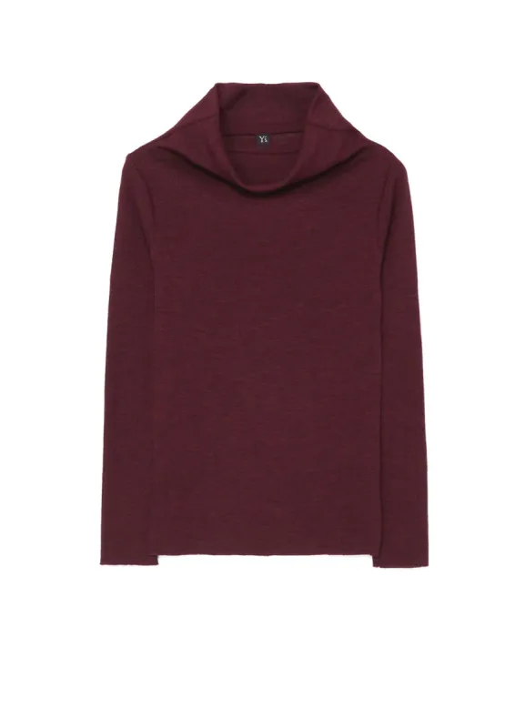 RIBBED HIGH NECK LONG SLEEVE T-SHIRT sold by Yohji Yamamoto