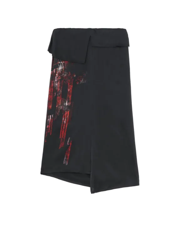 SATIN SILK ASYMMETRIC TUBE SKIRT sold by Yohji Yamamoto