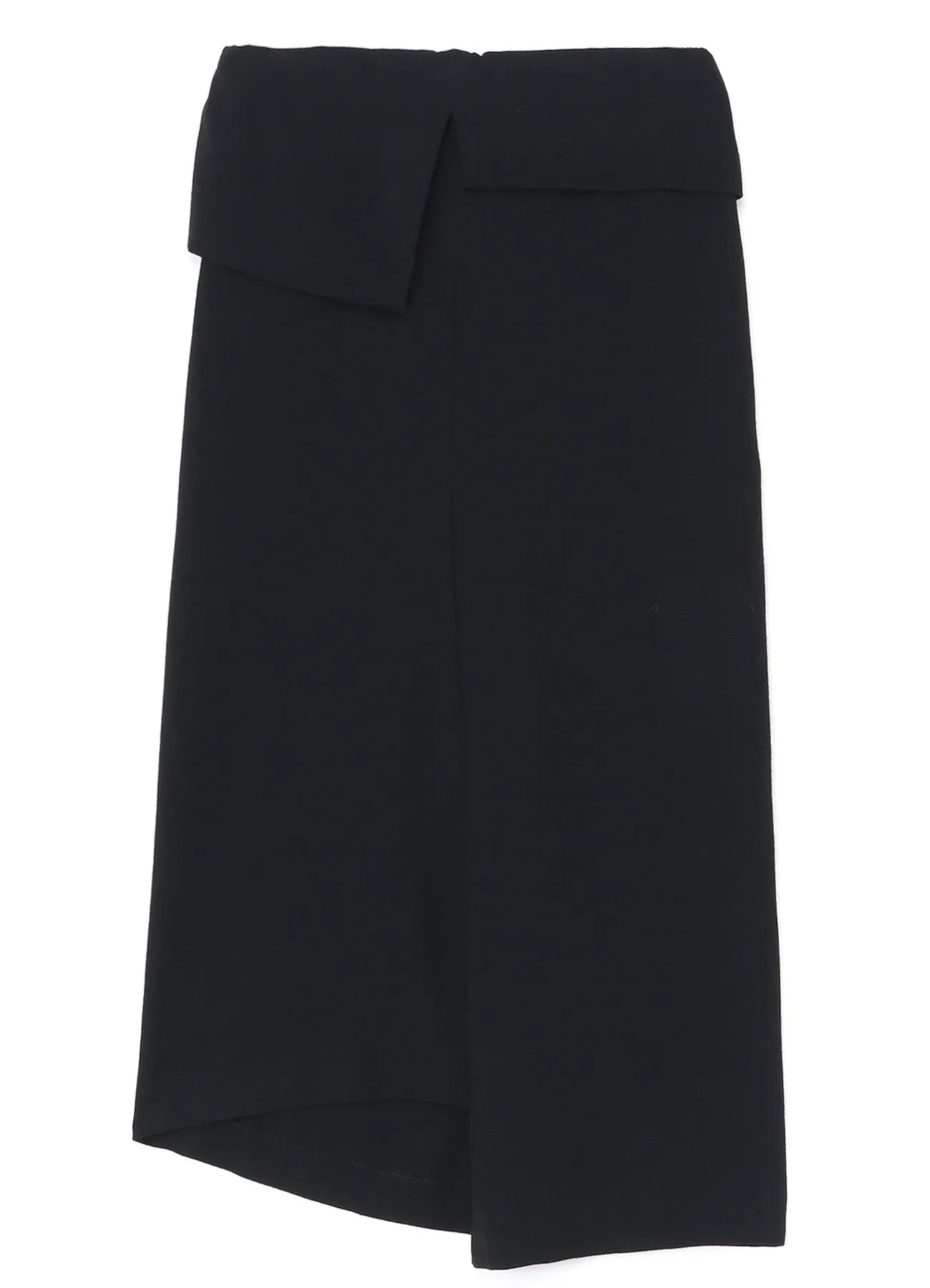 WASH-TREATED WOOL/RAYON ASYMMETRIC TUBE SKIRT sold by Yohji Yamamoto product image thumbnail 2