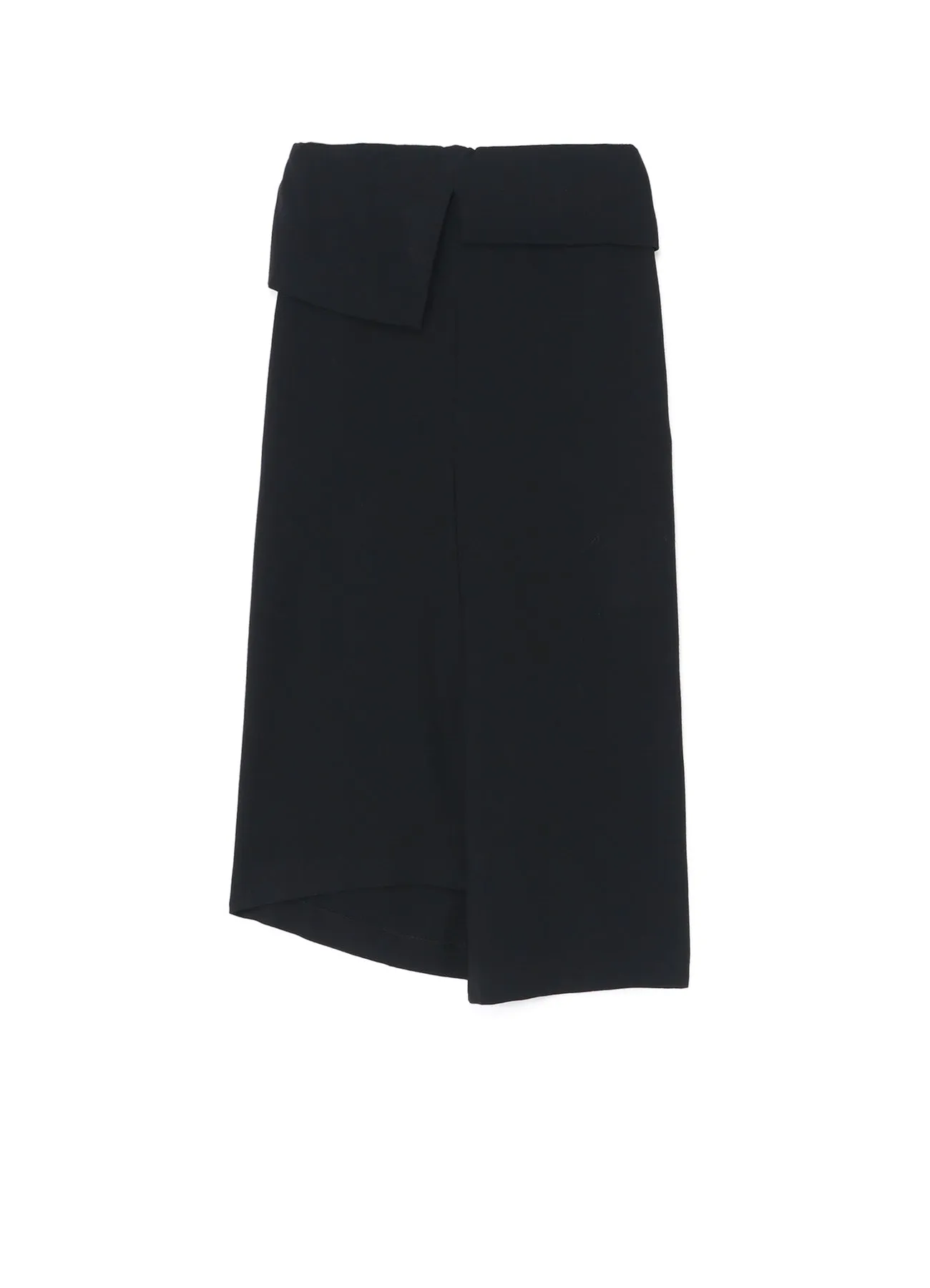 WASH-TREATED WOOL/RAYON ASYMMETRIC TUBE SKIRT sold by Yohji Yamamoto