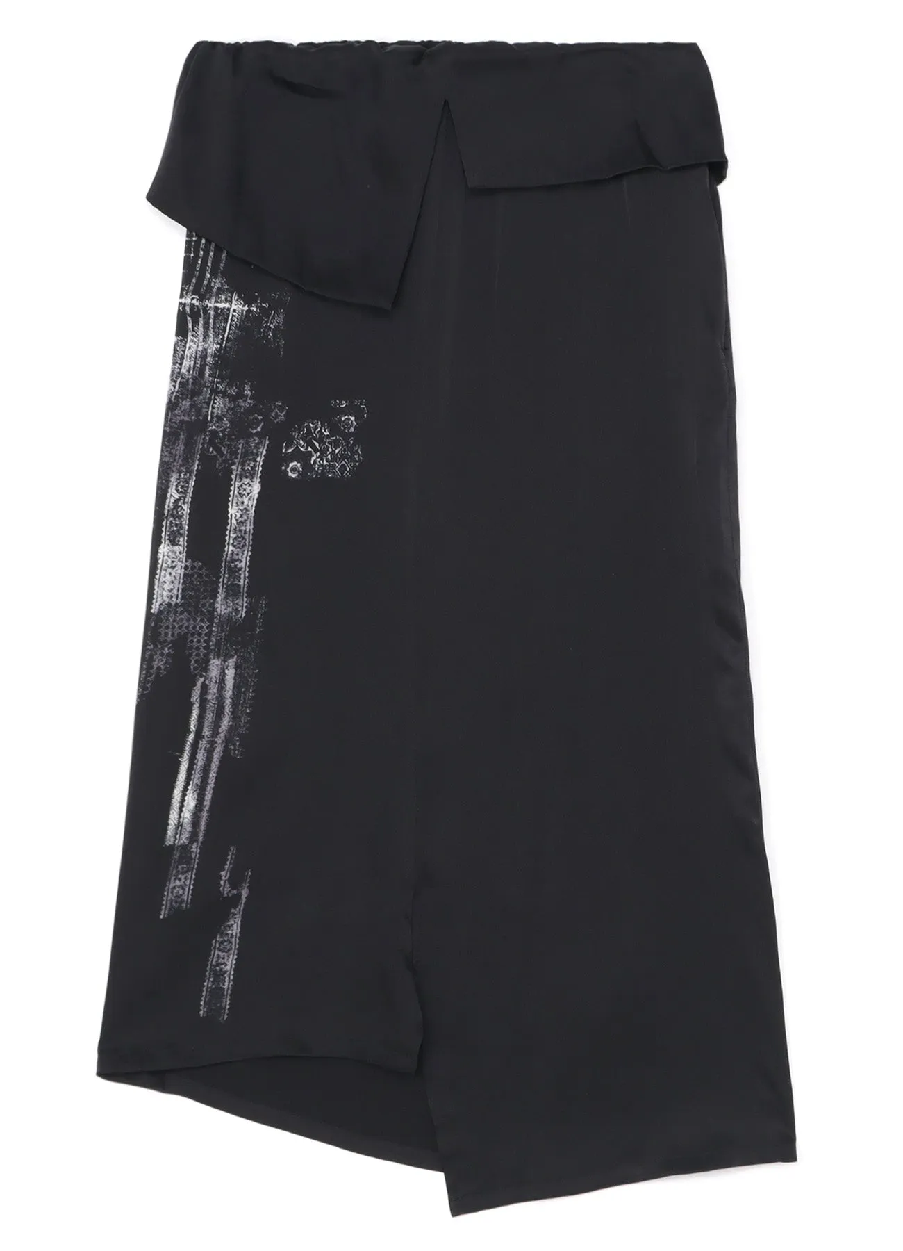 SATIN SILK ASYMMETRIC TUBE SKIRT sold by Yohji Yamamoto product image thumbnail 2