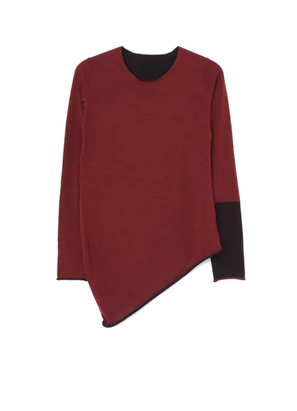 WOOL JERSEY CREW-NECK PULLOVER sold by Yohji Yamamoto