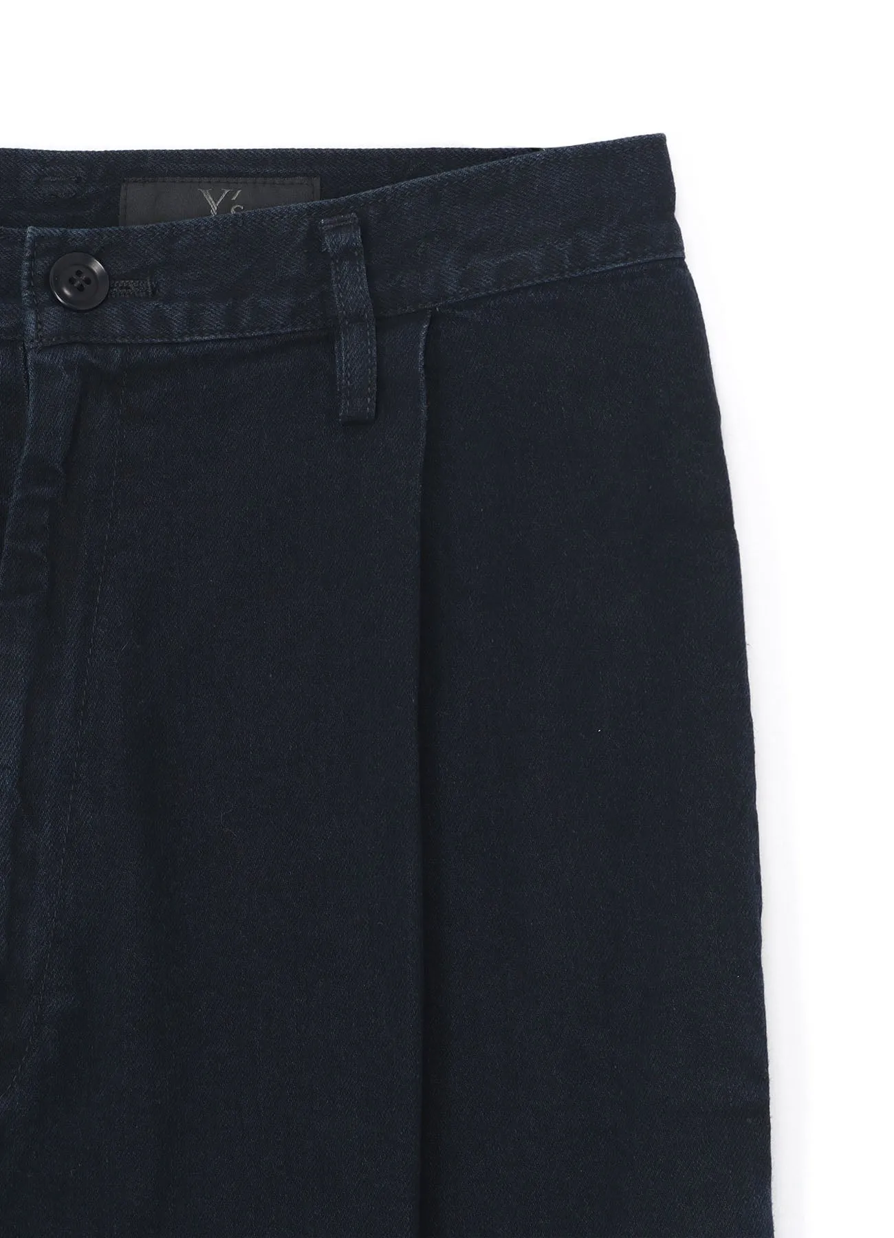 8oz BLACK DENIM SINGLE PLEATED PANTS sold by Yohji Yamamoto product image thumbnail 4