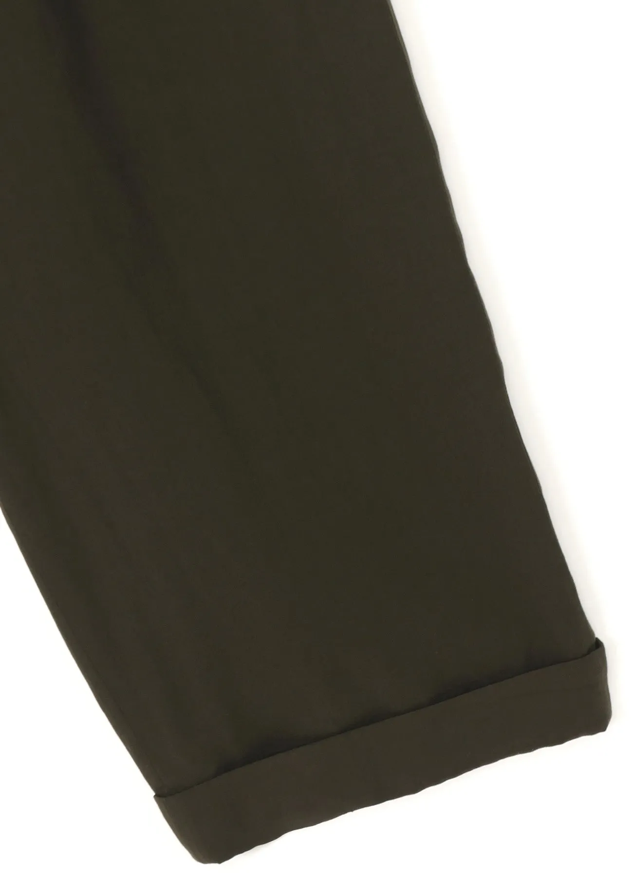 GARMENT-DYED CELLULOSE TWILL DOUBLE PLEATED CUFFED HEM PANTS sold by Yohji Yamamoto product image thumbnail 5