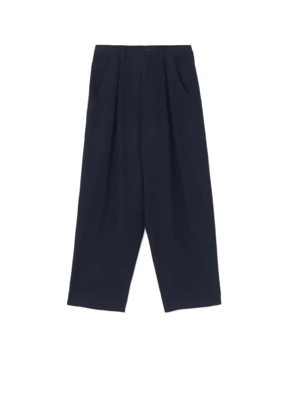 SHRUNKEN WOOL SERGE SINGLE PLEATED WIDE LEG PANTS sold by Yohji Yamamoto