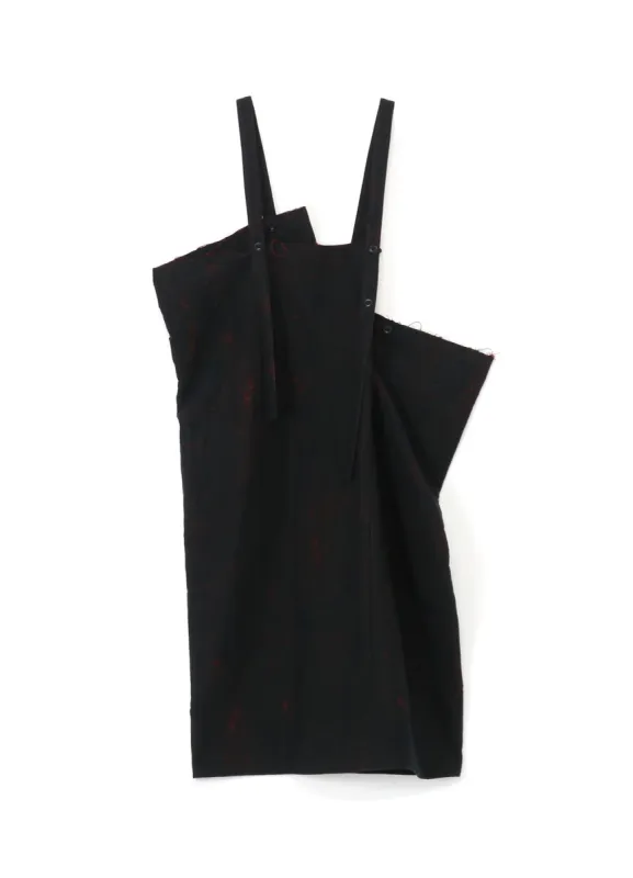 PRINTED COTTON SQUARE-CUT DUNGAREES sold by Yohji Yamamoto
