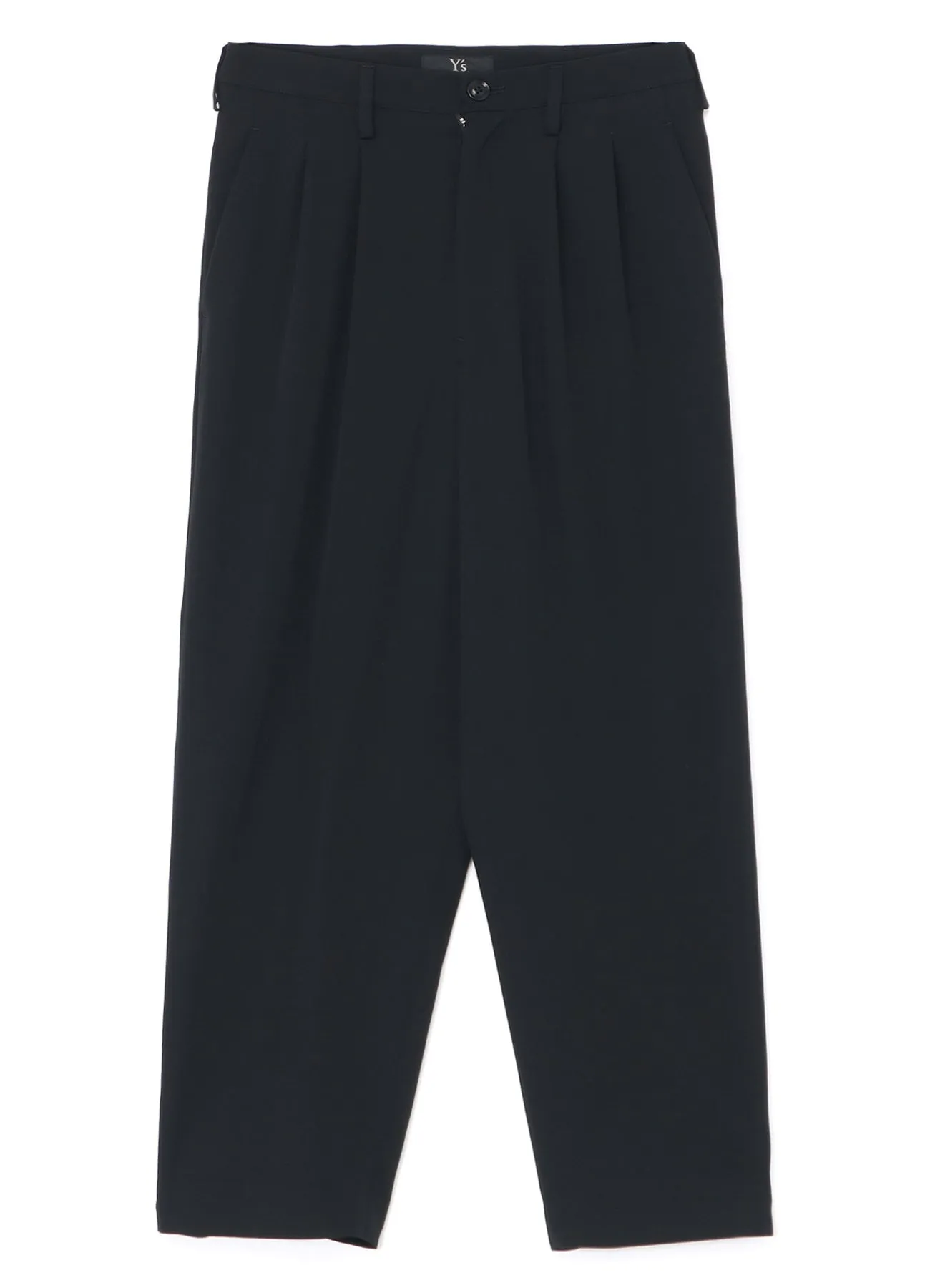 WOOL GABARDINE TAPERED DOUBLE PLEATED PANTS sold by Yohji Yamamoto product image thumbnail 2