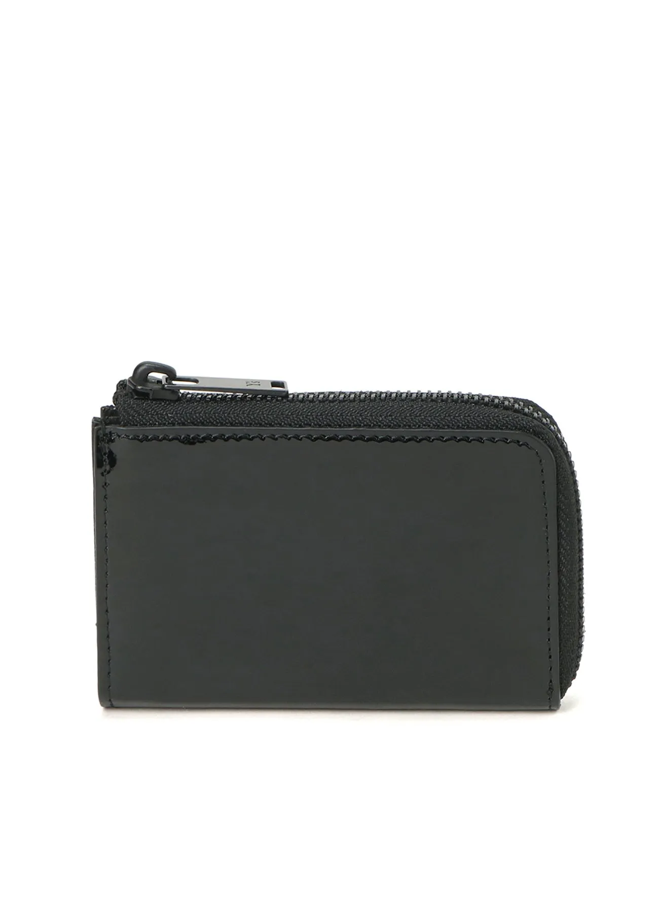 TANNED/ENAMEL-COATED LEATHER ZIPPERED KEY CASE sold by Yohji Yamamoto