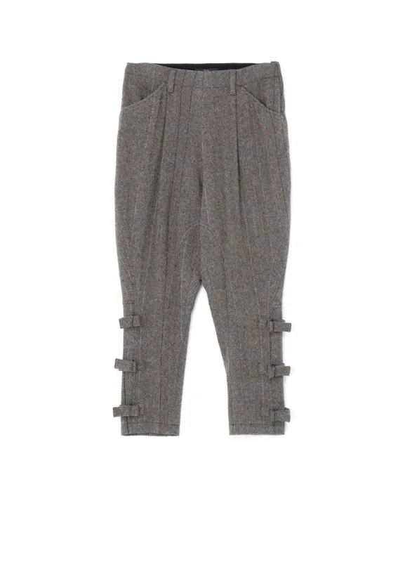WOOL TWEED HERRINGBONE JODHPURS sold by Yohji Yamamoto