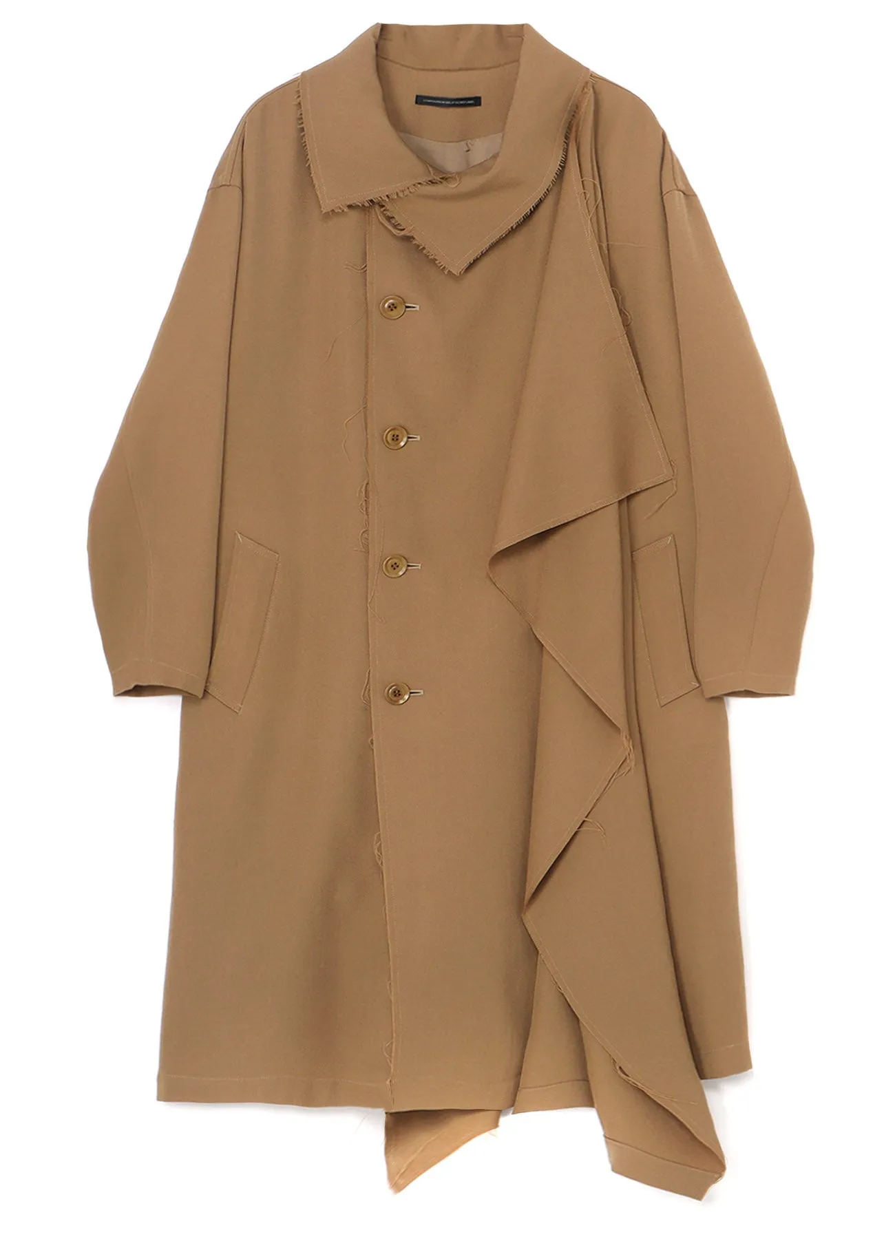 WOOL GABARDINE LEFT FLAP PANEL COAT sold by Yohji Yamamoto product image thumbnail 2