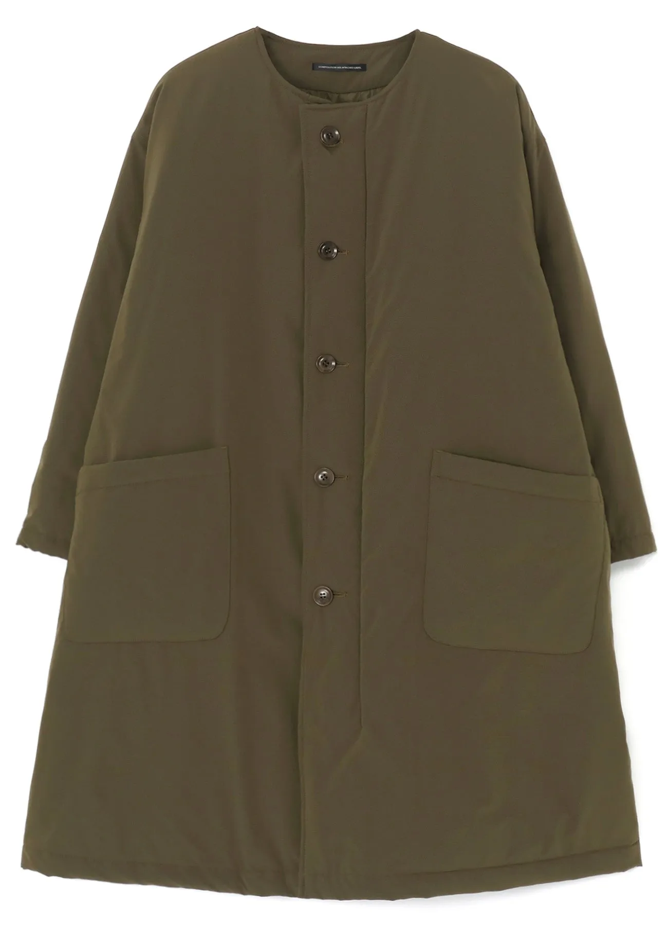 TYPEWRITER POLYESTER COLLARLESS COAT sold by Yohji Yamamoto product image thumbnail 2