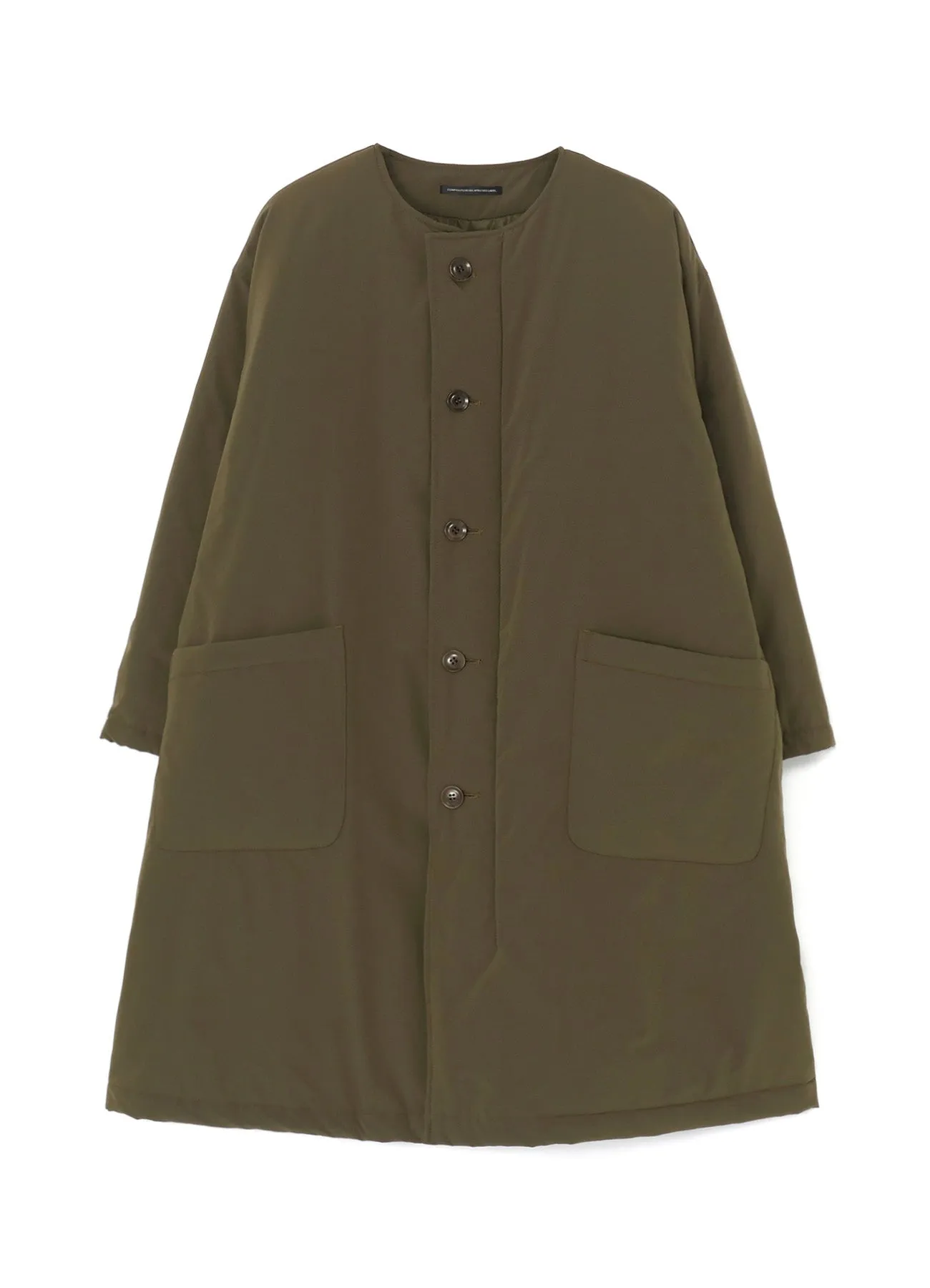 TYPEWRITER POLYESTER COLLARLESS COAT sold by Yohji Yamamoto