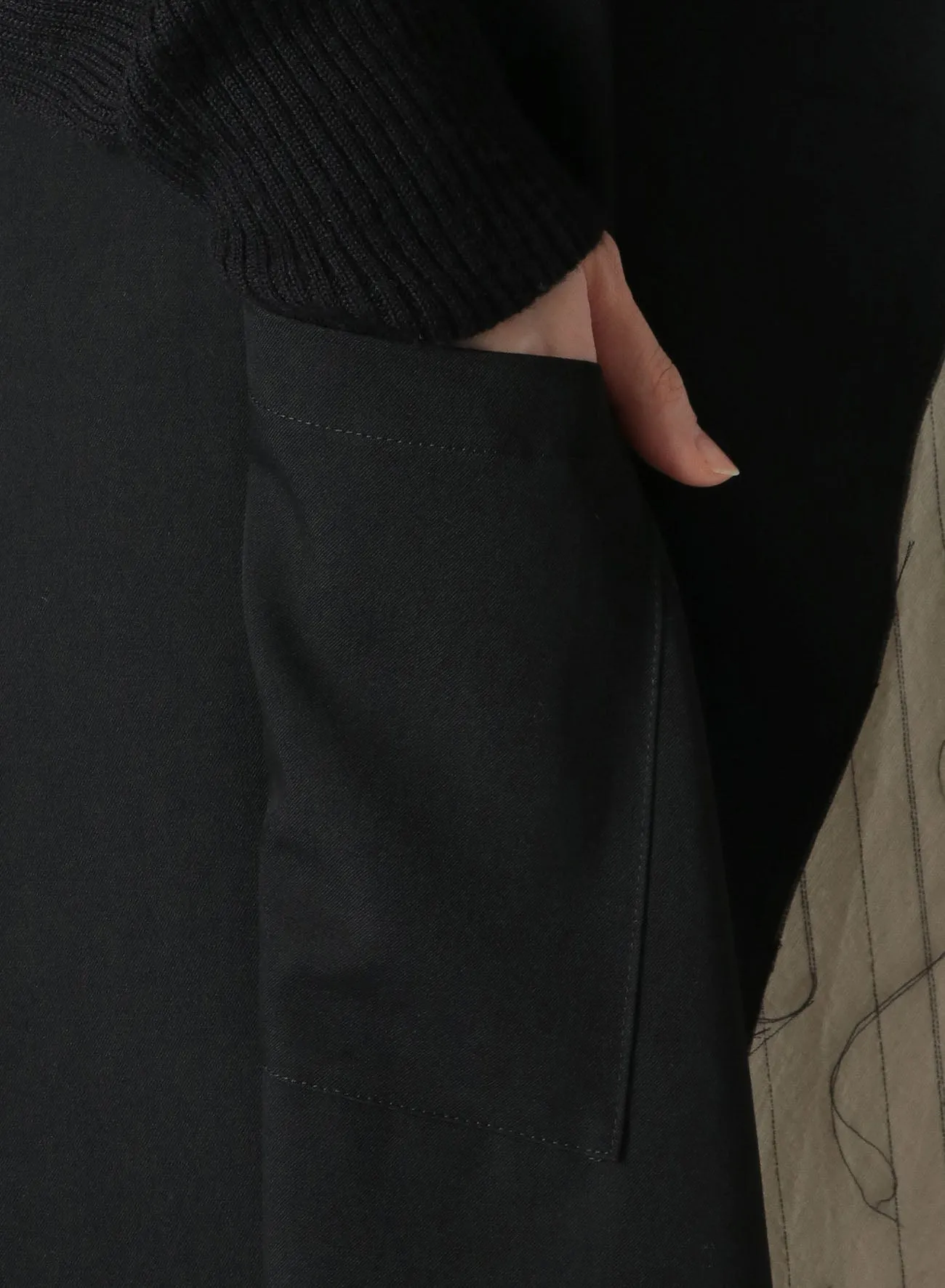 WOOL RIGHT FLAP DRESS sold by Yohji Yamamoto product image thumbnail 5