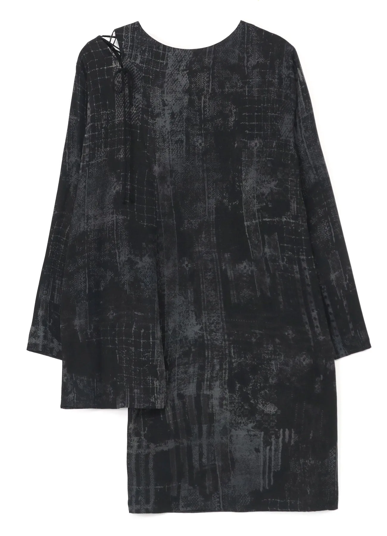 CUPRO/RAYON TWILL LACE-UP SHOULDER DETAIL TOP sold by Yohji Yamamoto product image thumbnail 3