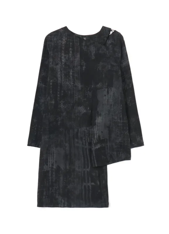 CUPRO/RAYON TWILL LACE-UP SHOULDER DETAIL TOP sold by Yohji Yamamoto