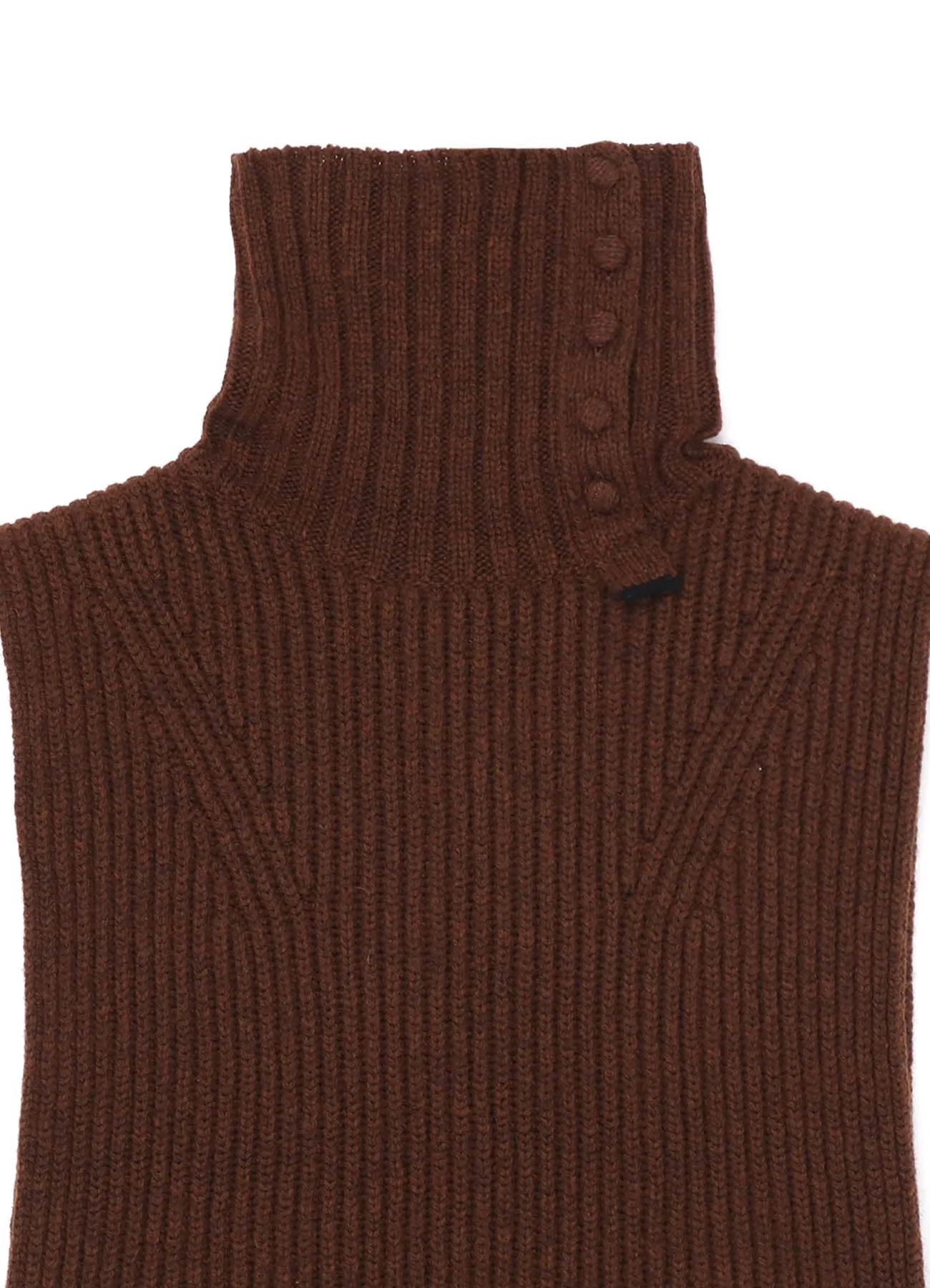 BUTTON-UP NECK DETAIL LAMBSWOOL BIB sold by Yohji Yamamoto product image thumbnail 4