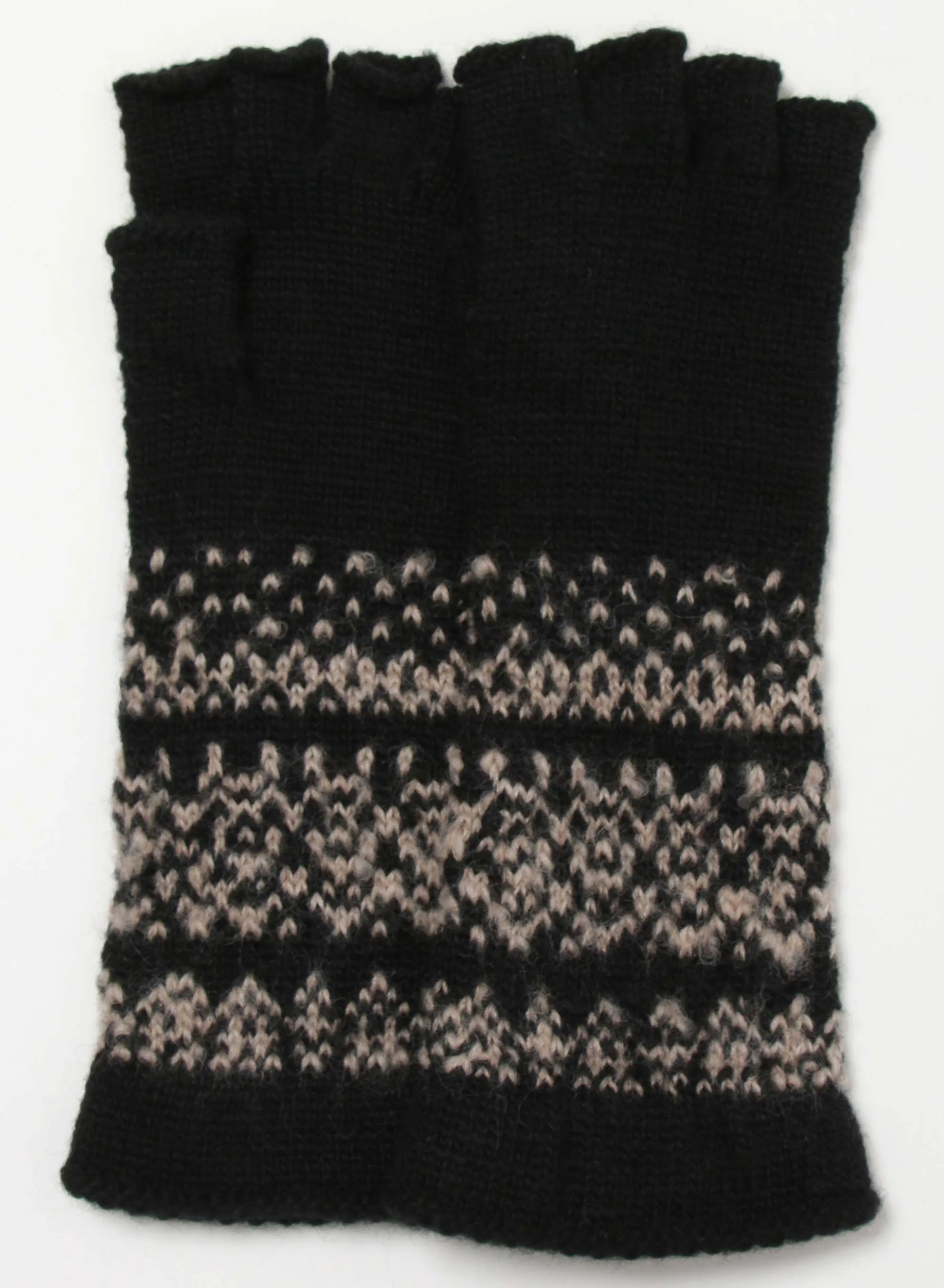 FAIR ISLE PATTERN FINGERLESS GLOVES sold by Yohji Yamamoto product image thumbnail 2