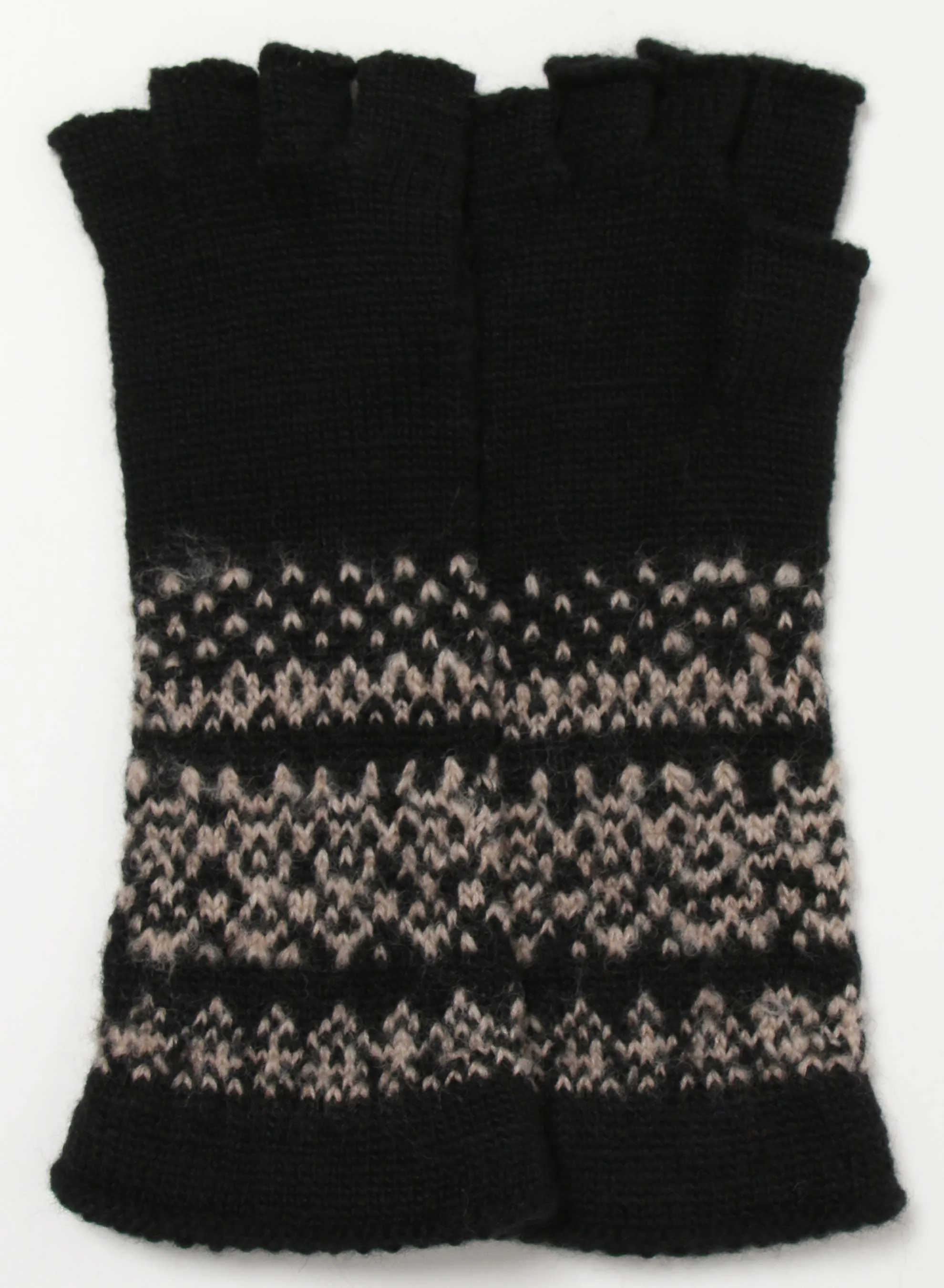 FAIR ISLE PATTERN FINGERLESS GLOVES sold by Yohji Yamamoto product image thumbnail 3