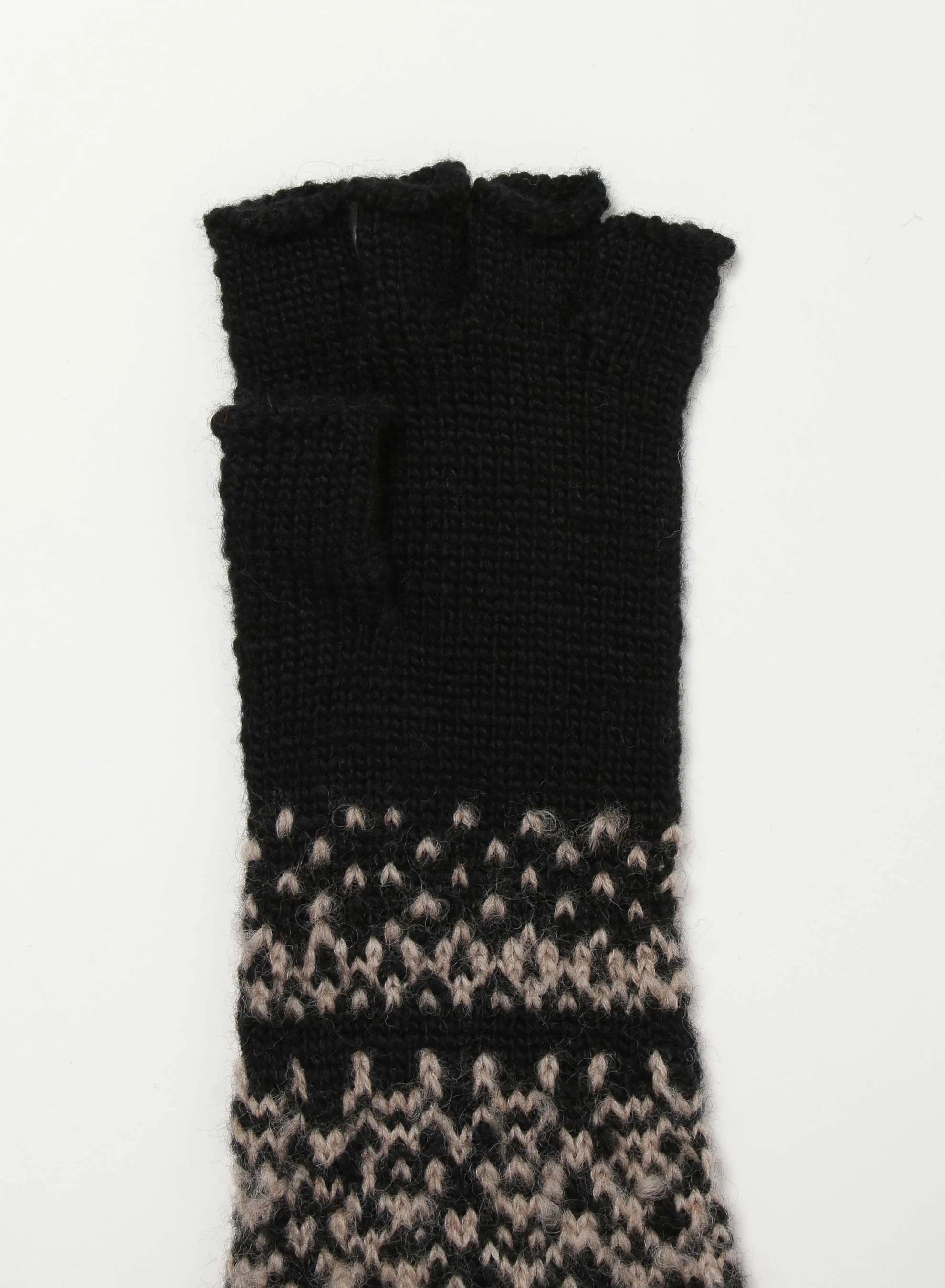 FAIR ISLE PATTERN FINGERLESS GLOVES sold by Yohji Yamamoto product image thumbnail 4
